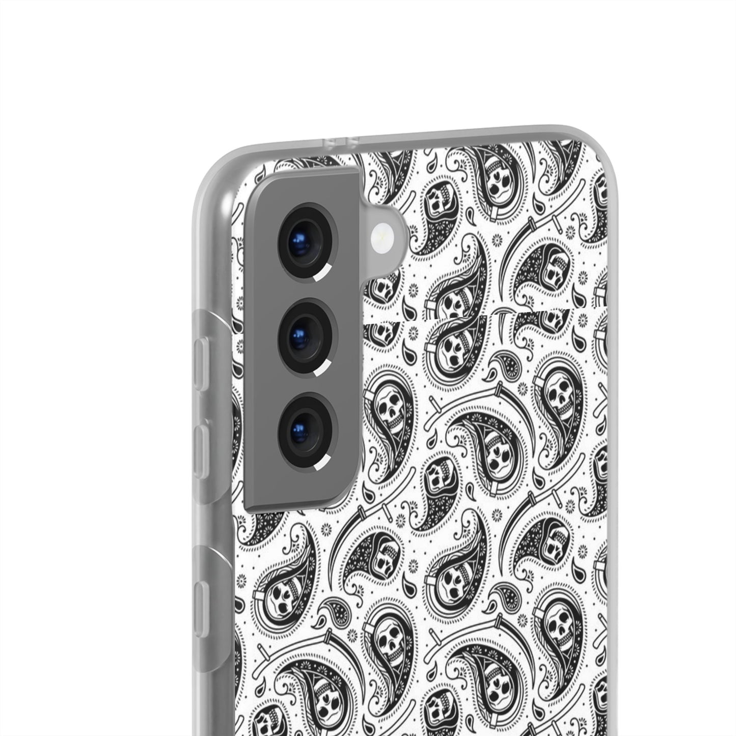 Skull Paisley Pattern Phone Case TPU Soft Flexi Case for iPhones