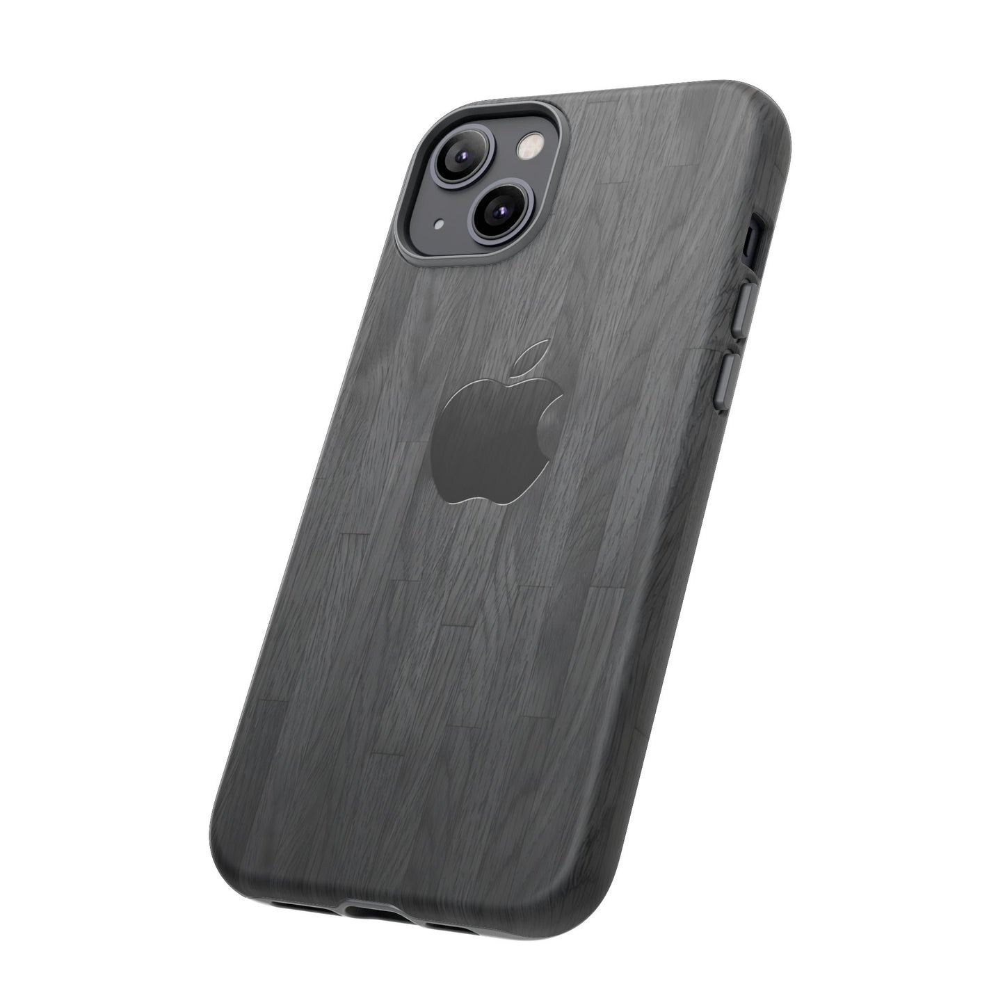 Tough Cases For iPhones, Gray Wood Color Rugged Phone Case