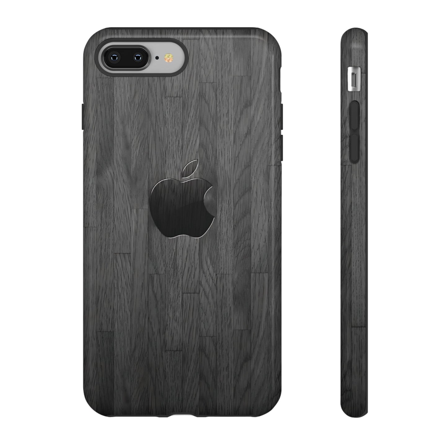 Tough Cases For iPhones, Gray Wood Color Rugged Phone Case