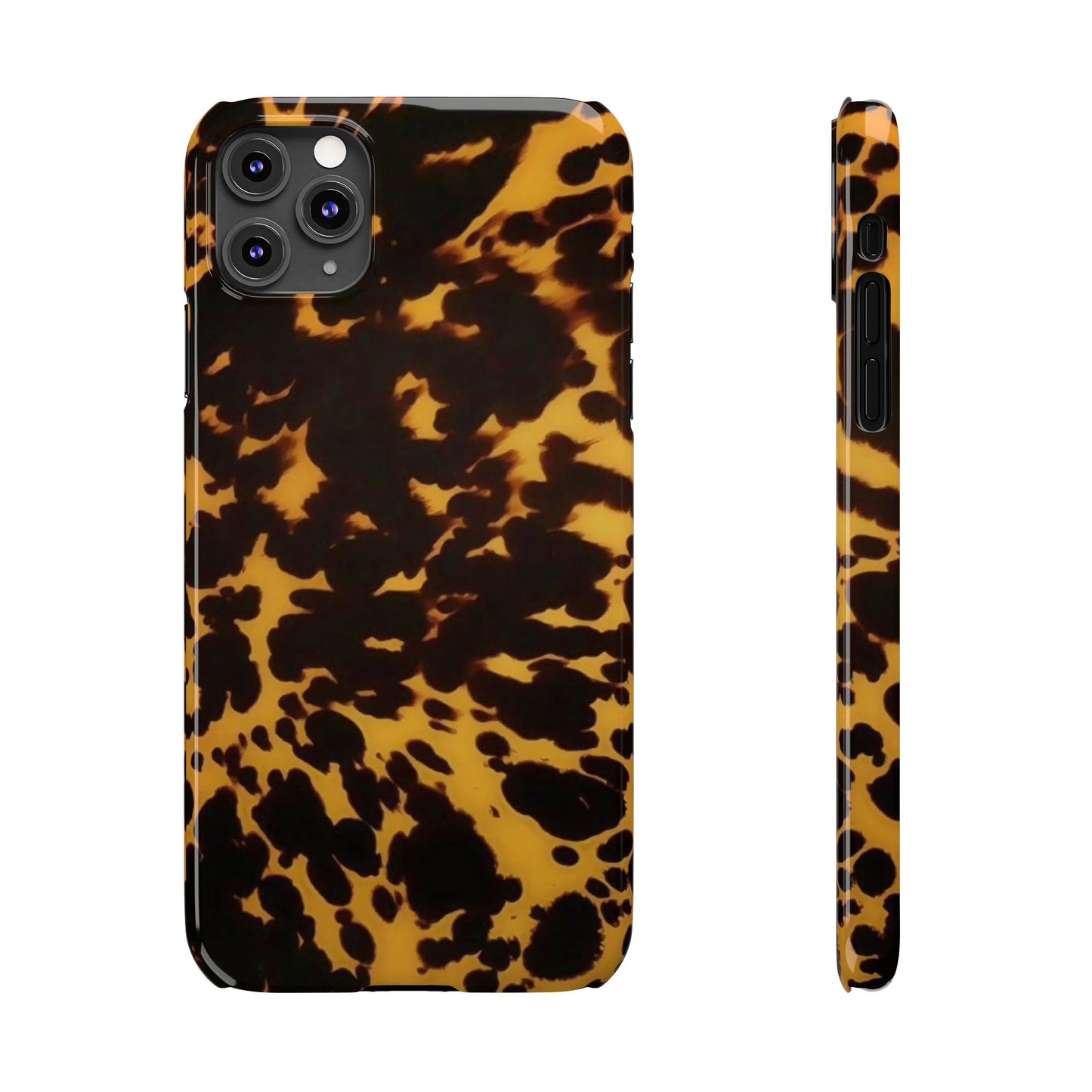 Two Tone Tortoiseshell iPhone Ultra Slim Cases, Glossy Finish