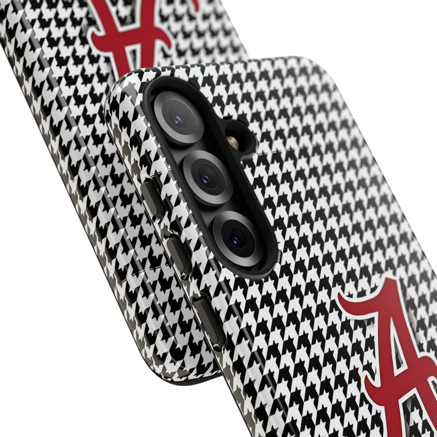 Alabama Houndstooth Phone Case, Tough Cases, College RTR Fan Gear, Initial A