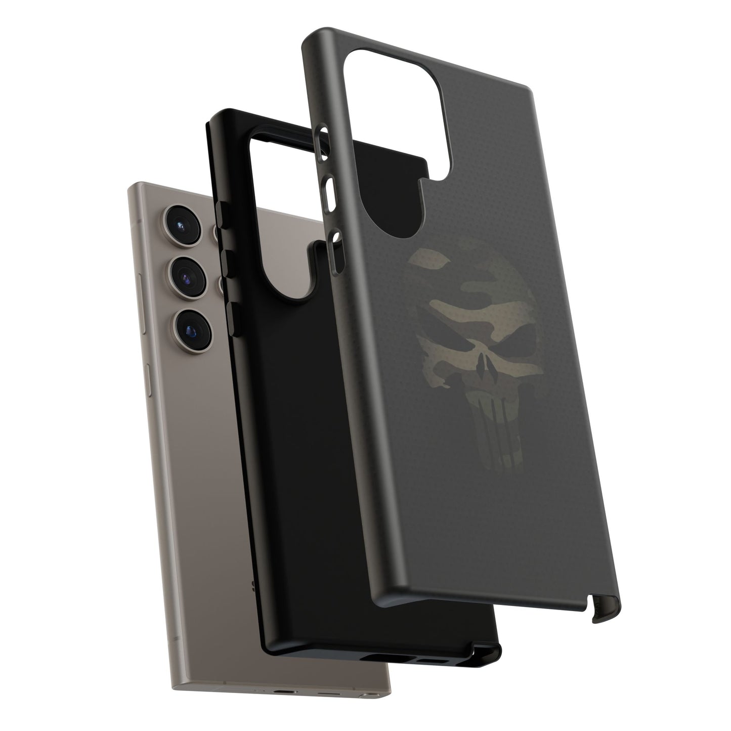 Camo Green Tough Case For iPhone, Samsung Galaxy, Jake Skull Punisher Graphic