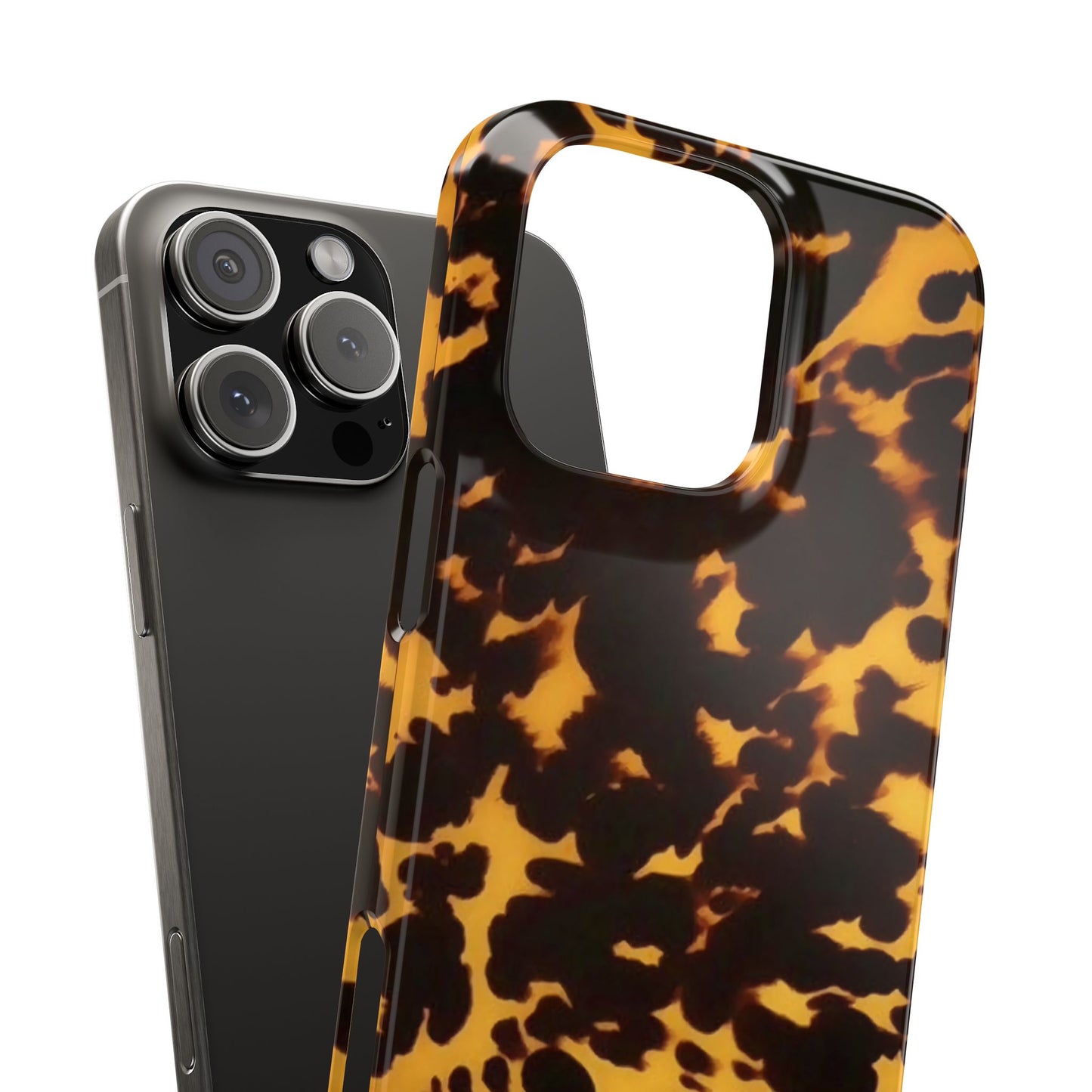 Two Tone Tortoiseshell iPhone Ultra Slim Cases, Glossy Finish