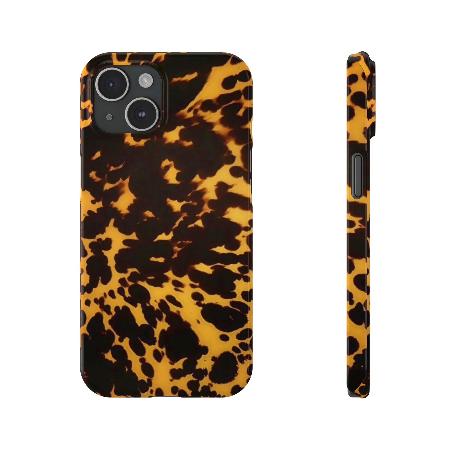 Two Tone Tortoiseshell iPhone Ultra Slim Cases, Glossy Finish