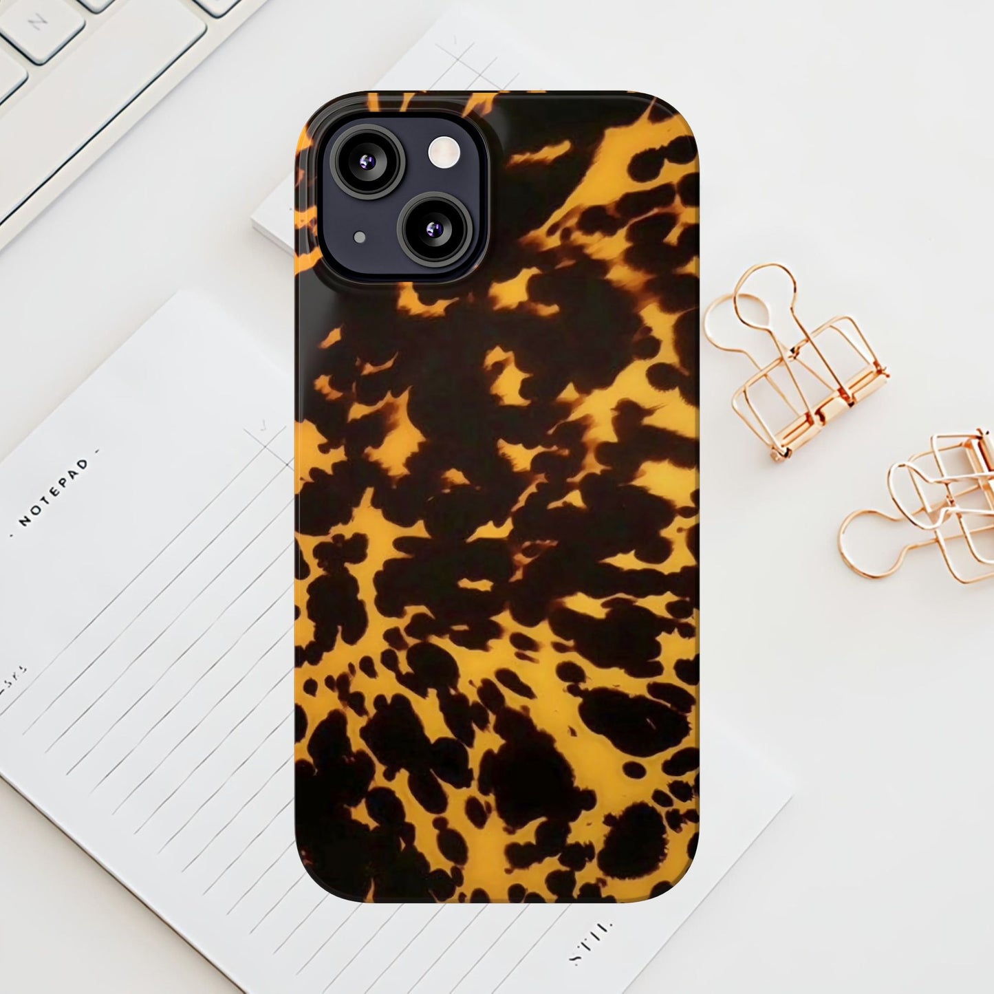 Two Tone Tortoiseshell iPhone Ultra Slim Cases, Glossy Finish