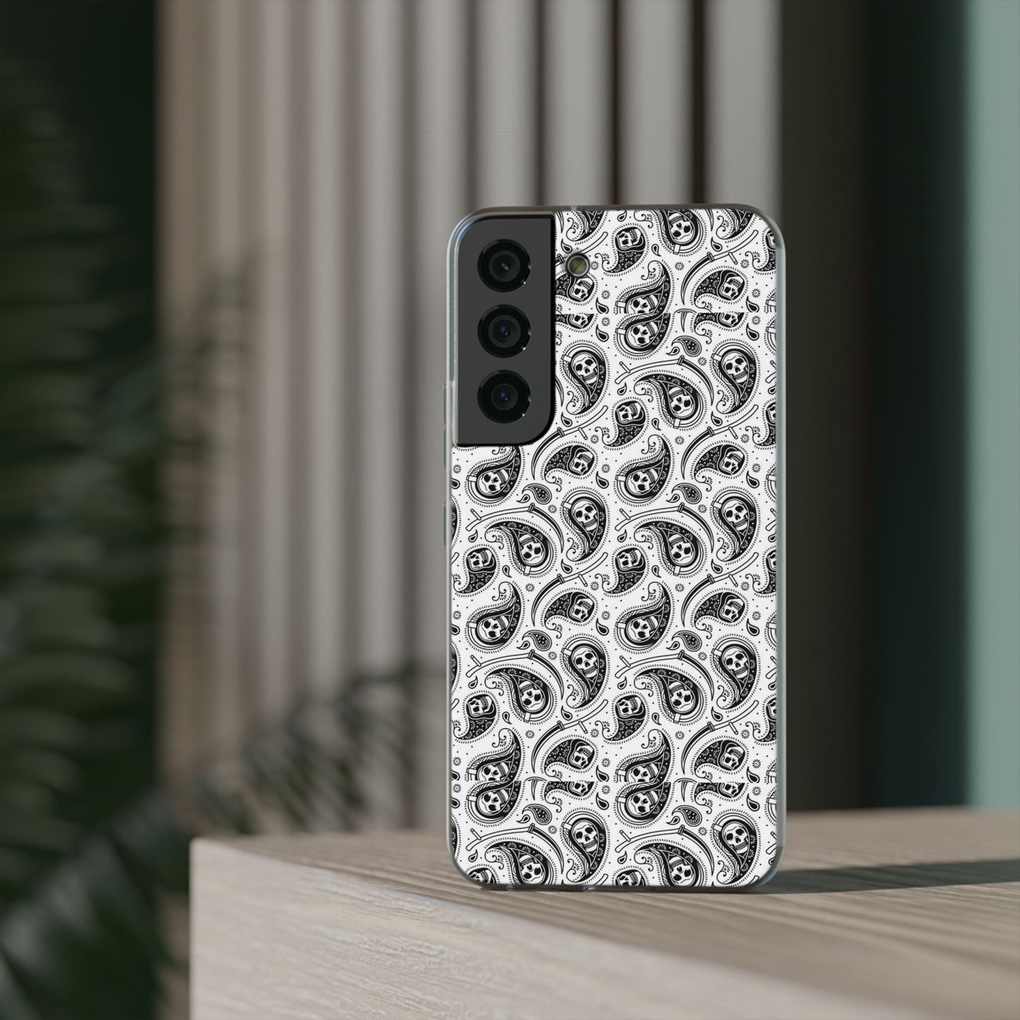 Skull Paisley Pattern Phone Case TPU Soft Flexi Case for iPhones