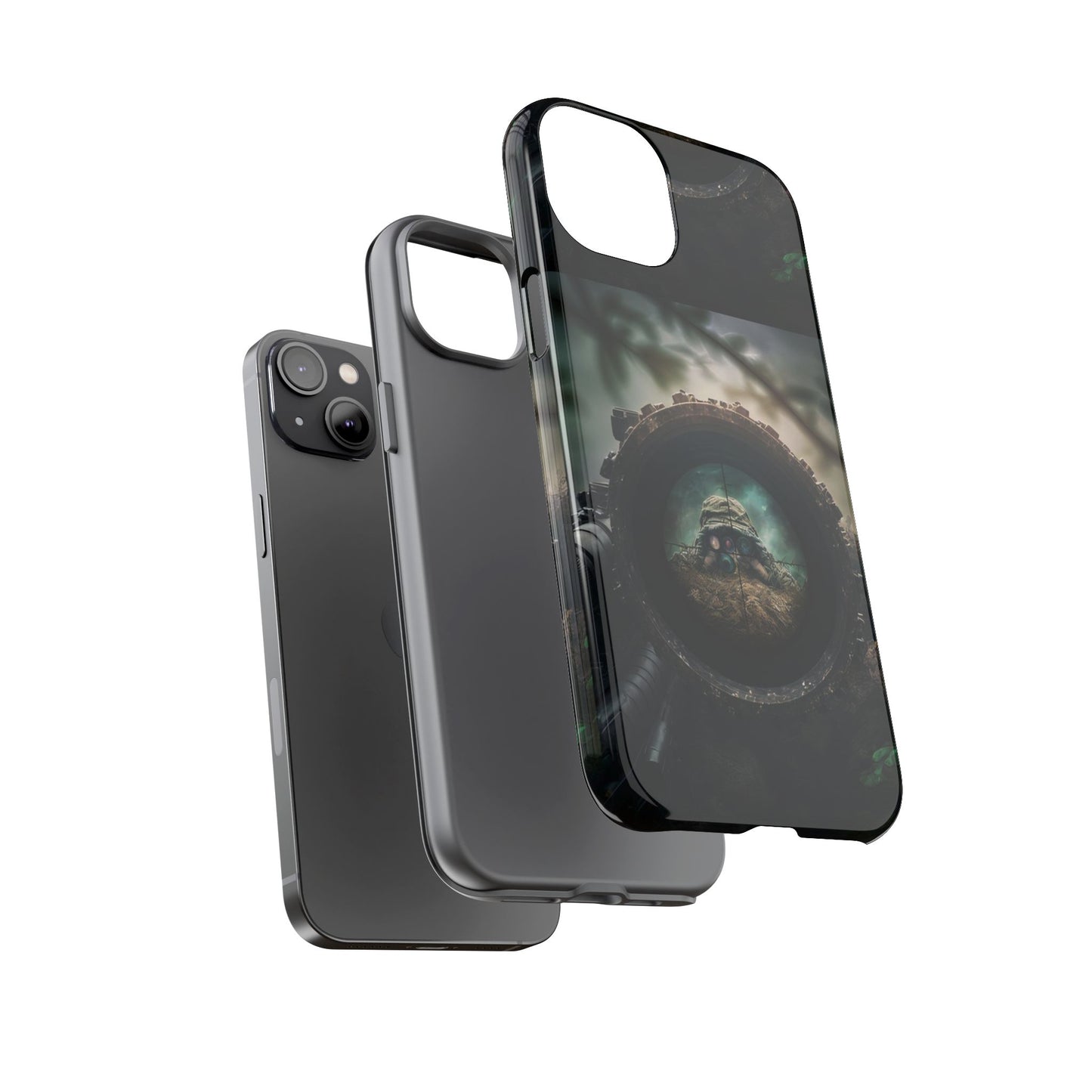 Sniper Scope Soldier Phone Case | Dual Layer Tough Cover  For iPhone