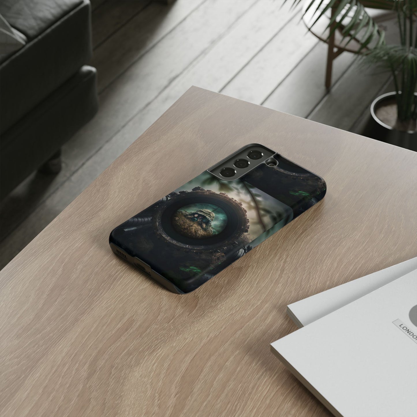 Sniper Scope Soldier Phone Case | Dual Layer Tough Cover  For iPhone