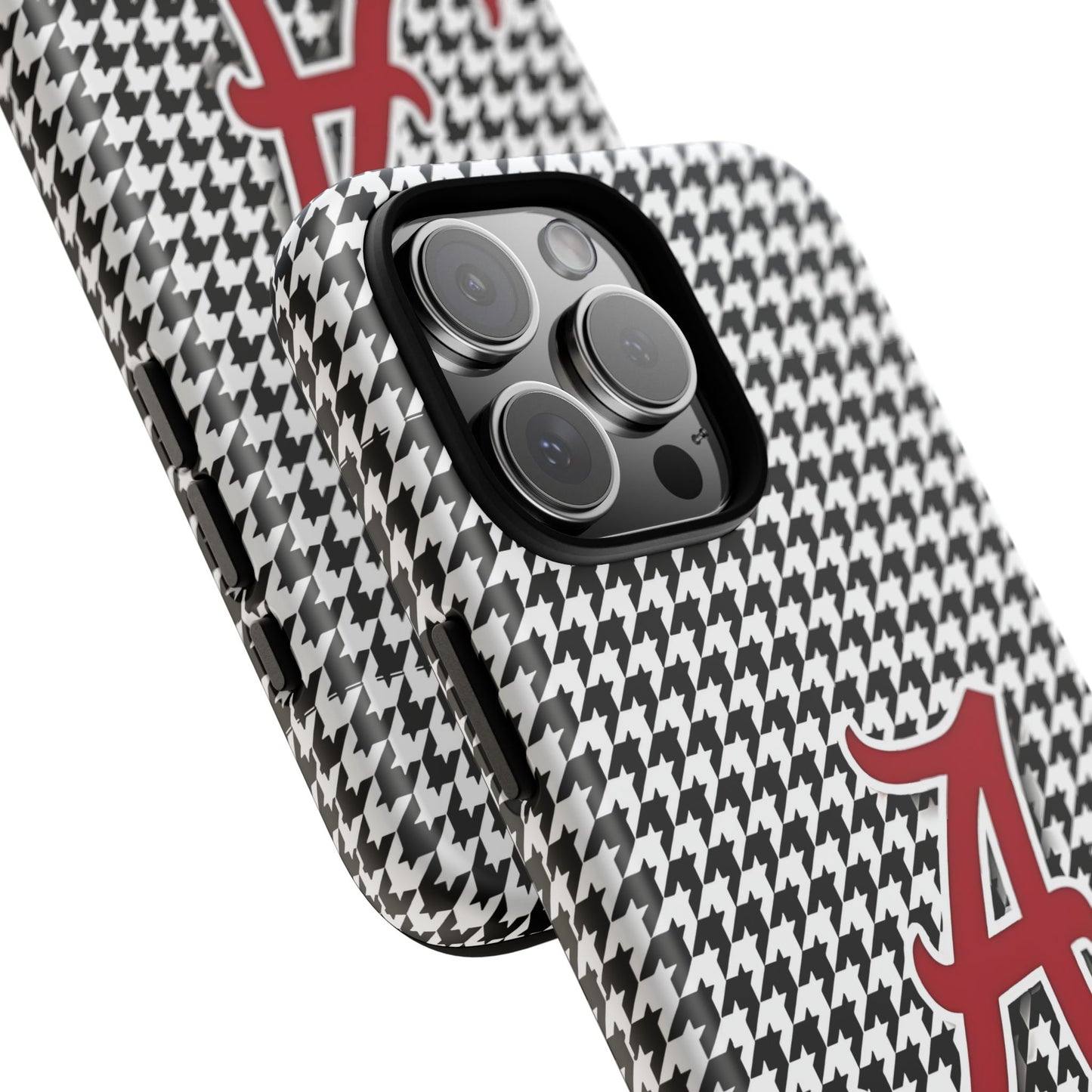 Alabama Houndstooth Phone Case, Tough Cases, College RTR Fan Gear, Initial A