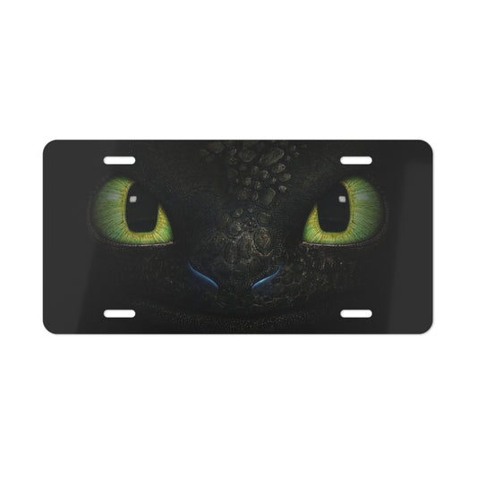Custom Vanity Plate with Dragon Eyes Design, How to Train A, Gift