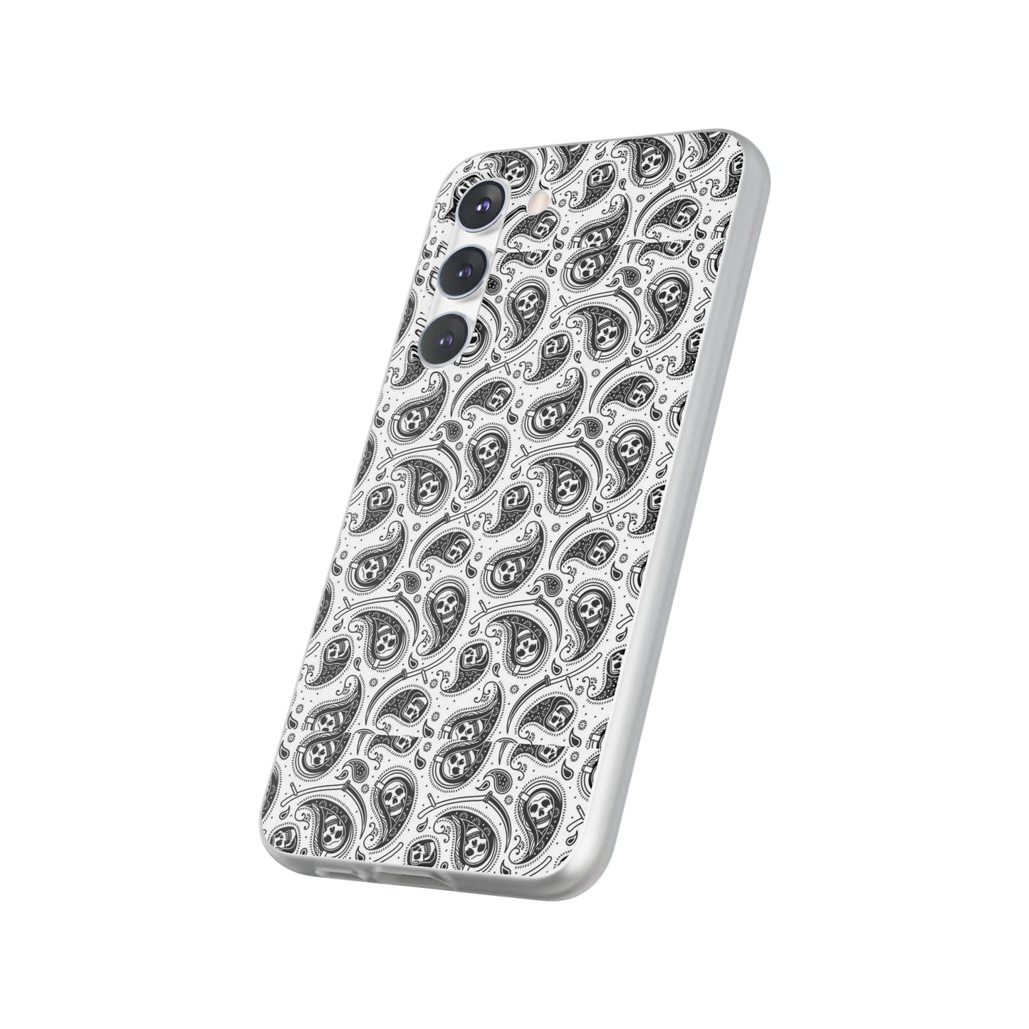 Skull Paisley Pattern Phone Case TPU Soft Flexi Case for iPhones