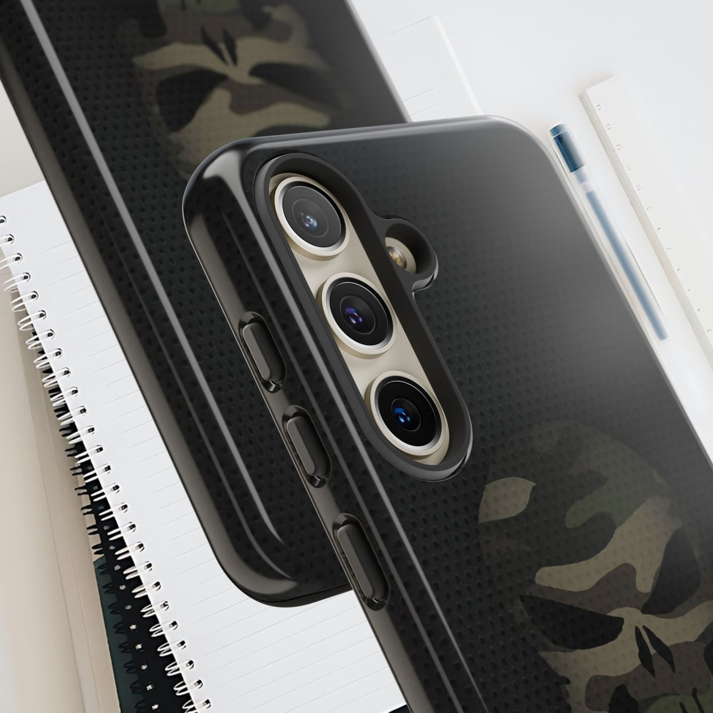 Camo Green Tough Case For iPhone, Samsung Galaxy, Pixel, Punisher Graphic