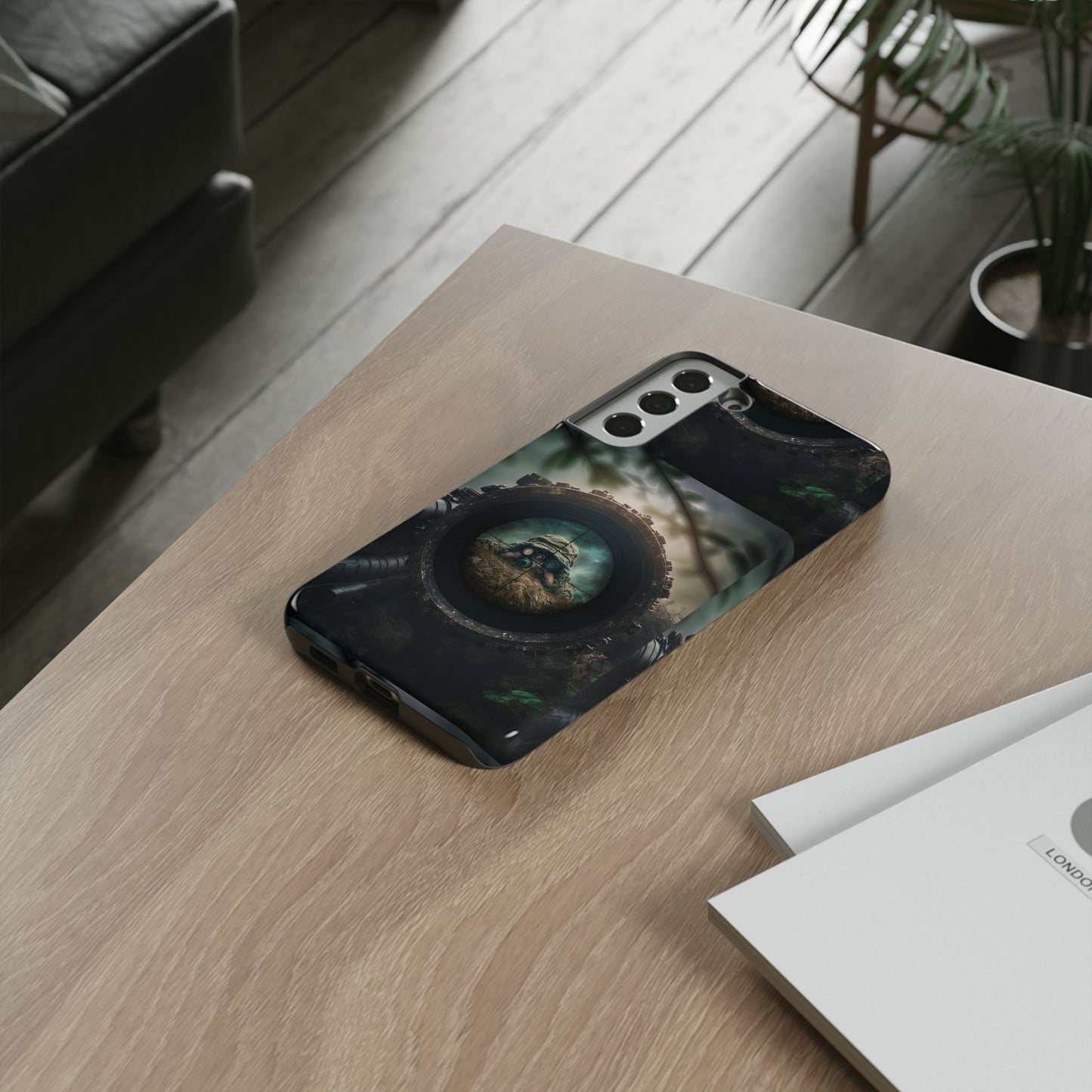 Sniper Scope Soldier Phone Case | Dual Layer Tough Cover  For iPhone