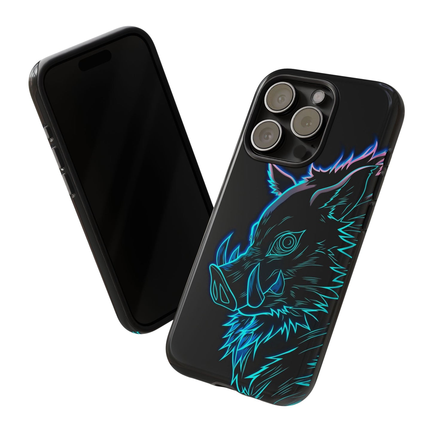 Tough Cases For iPhone, Galaxy, Anime Hashibira Beast Slayer Neon Design
