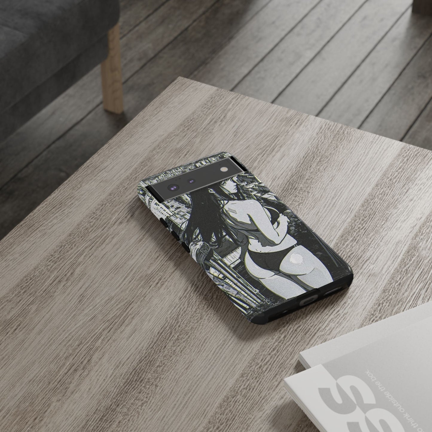 Tough Phone Case, Anime Manga Girl Bikini Design, iPhone, Galaxy, Google Pixel, Hentai Ecchi Art