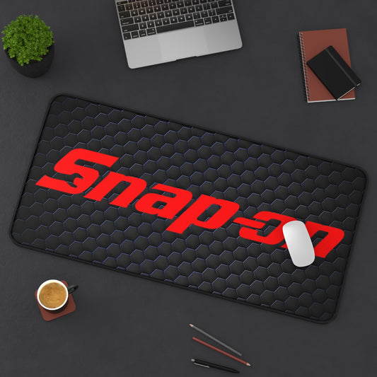 Snap-on Hex Texture Desk Mat — Non-Slip Gaming & Work Surface Tool Guy Design
