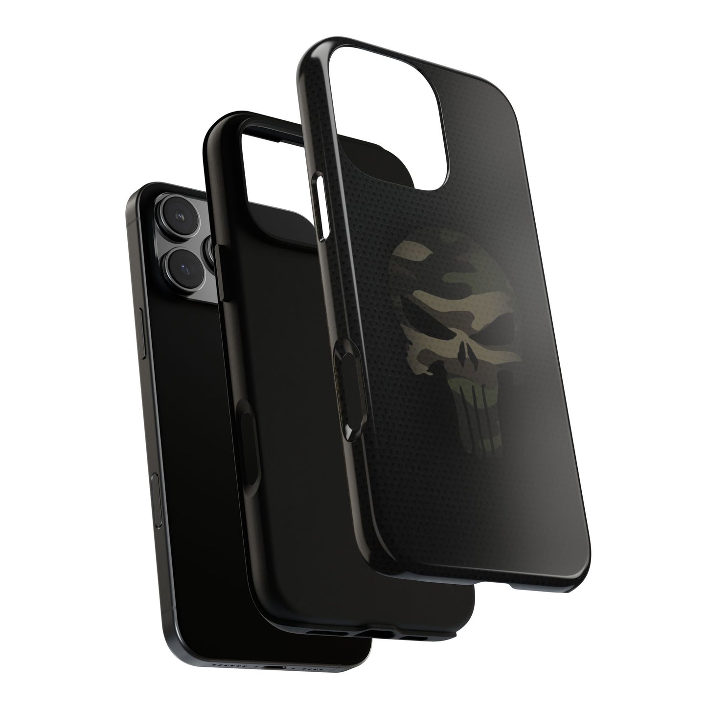 Camo Green Tough Case For iPhone, Samsung Galaxy, Jake Skull Punisher Graphic