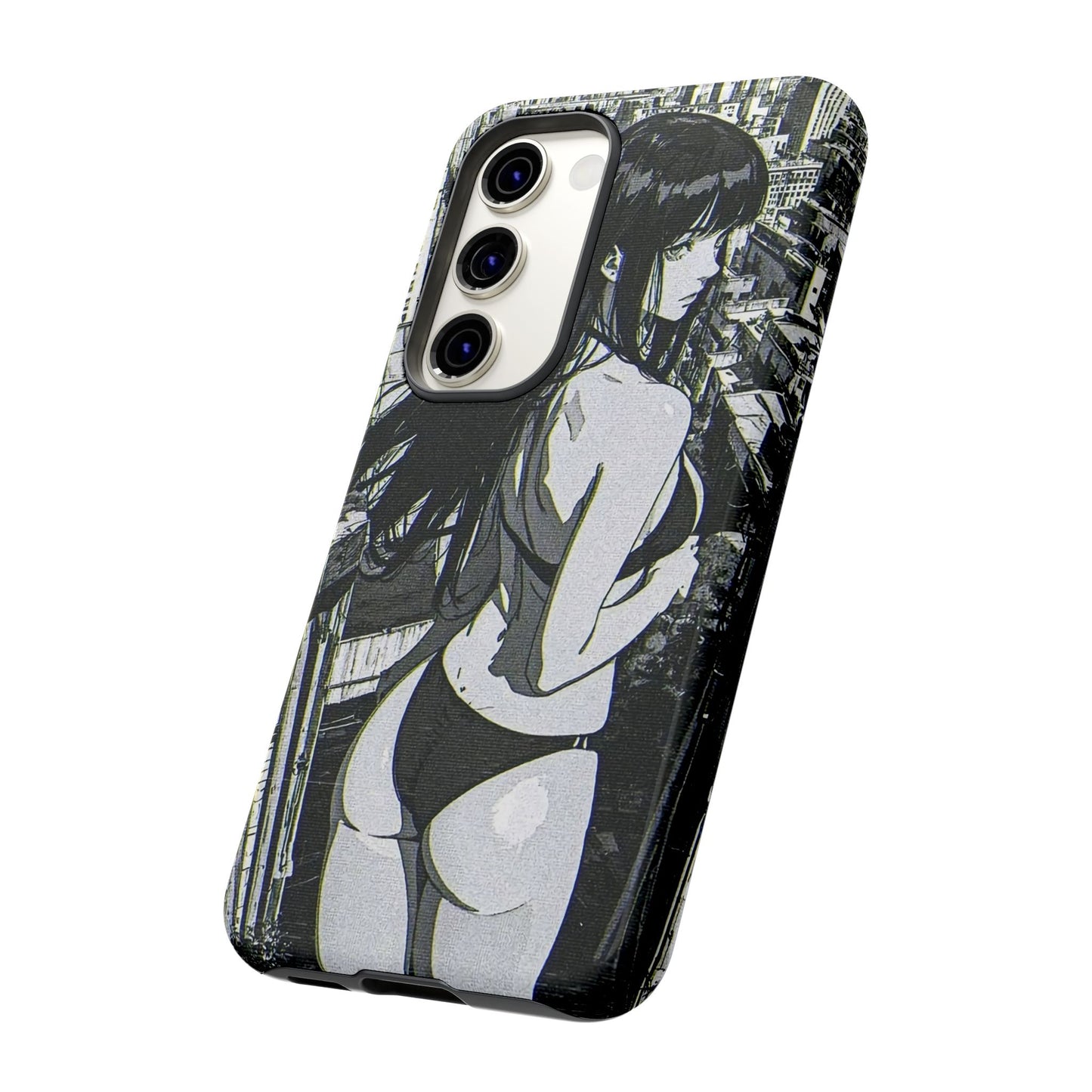 Tough Phone Case, Anime Manga Girl Bikini Design, iPhone, Galaxy, Google Pixel, Hentai Ecchi Art