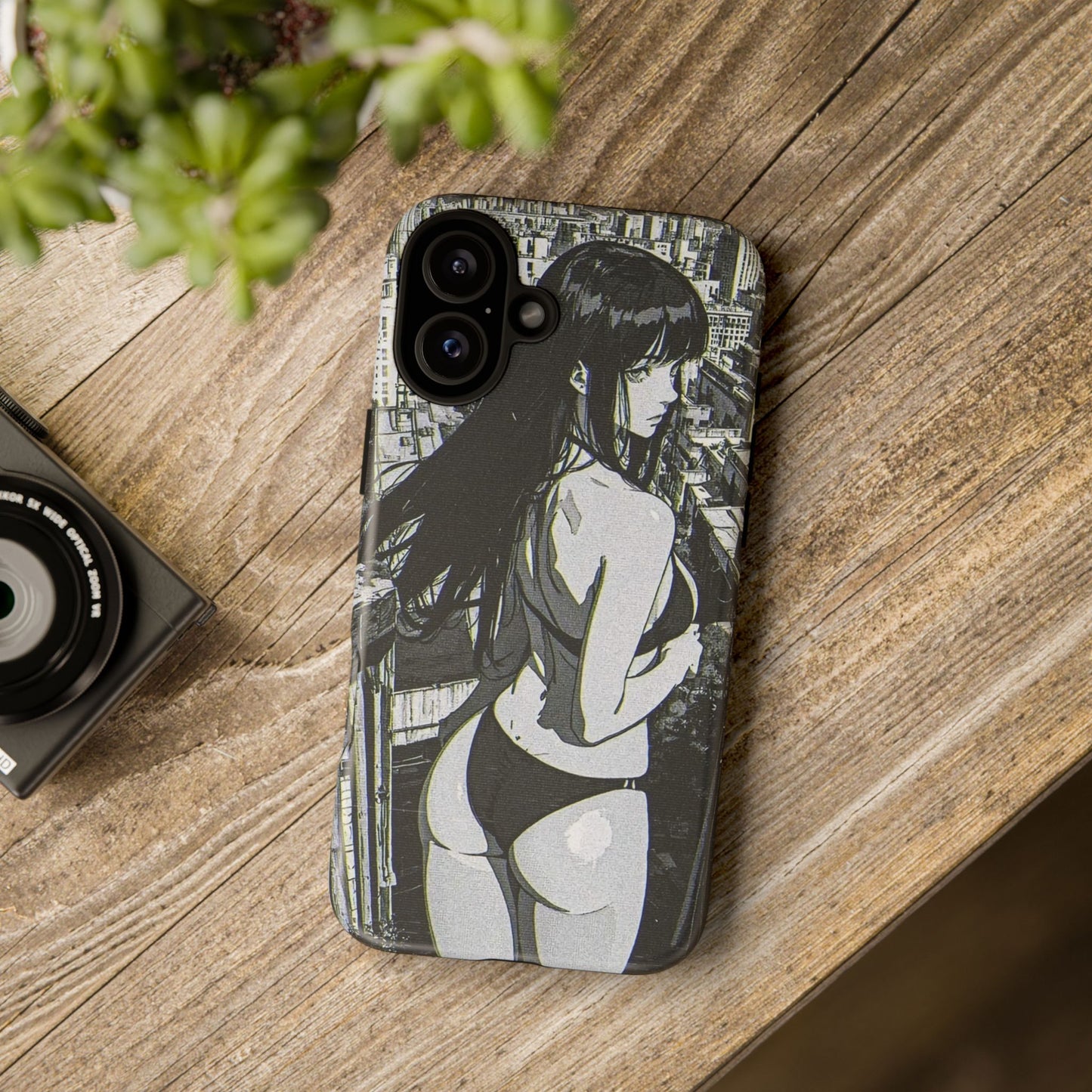 Tough Phone Case, Anime Manga Girl Bikini Design, iPhone, Galaxy, Google Pixel, Hentai Ecchi Art