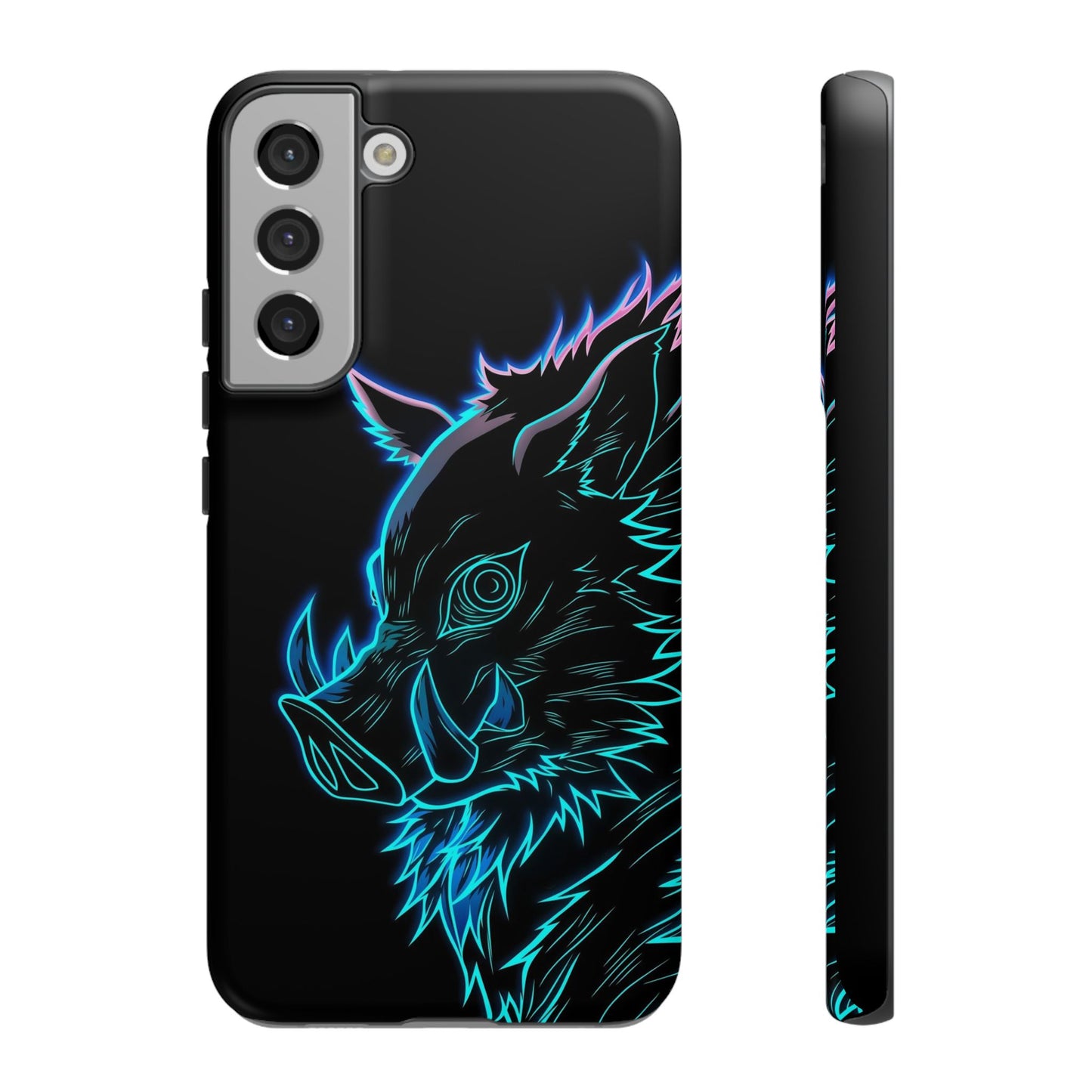 Tough Cases For iPhone, Galaxy, Anime Hashibira Beast Slayer Neon Design