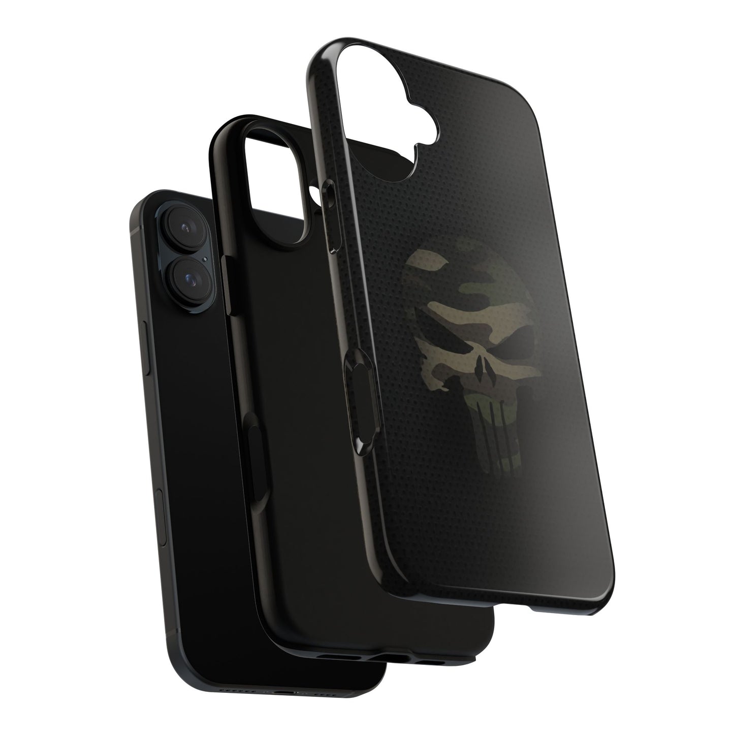 Camo Green Tough Case For iPhone, Samsung Galaxy, Jake Skull Punisher Graphic