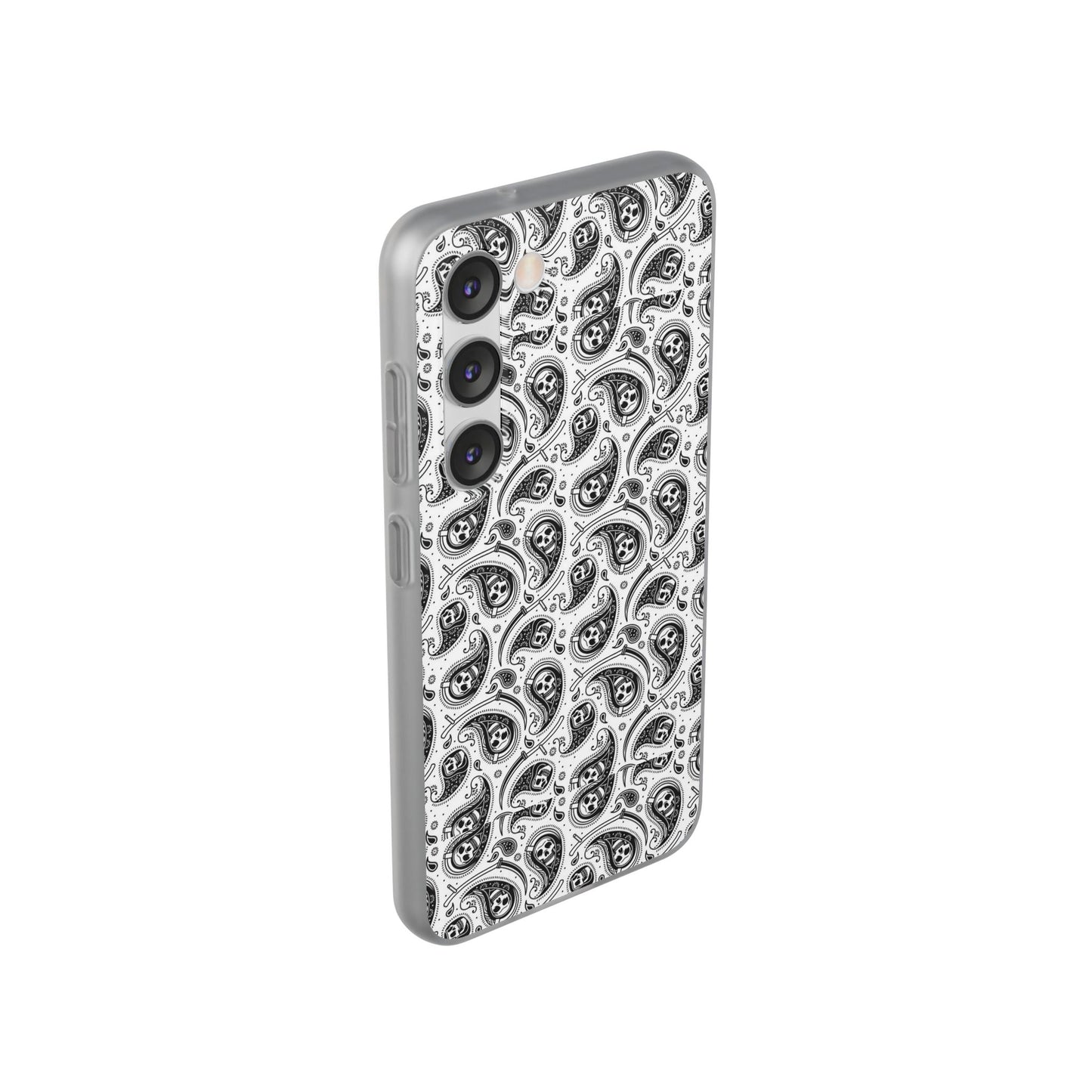 Skull Paisley Pattern Phone Case TPU Soft Flexi Case for iPhones