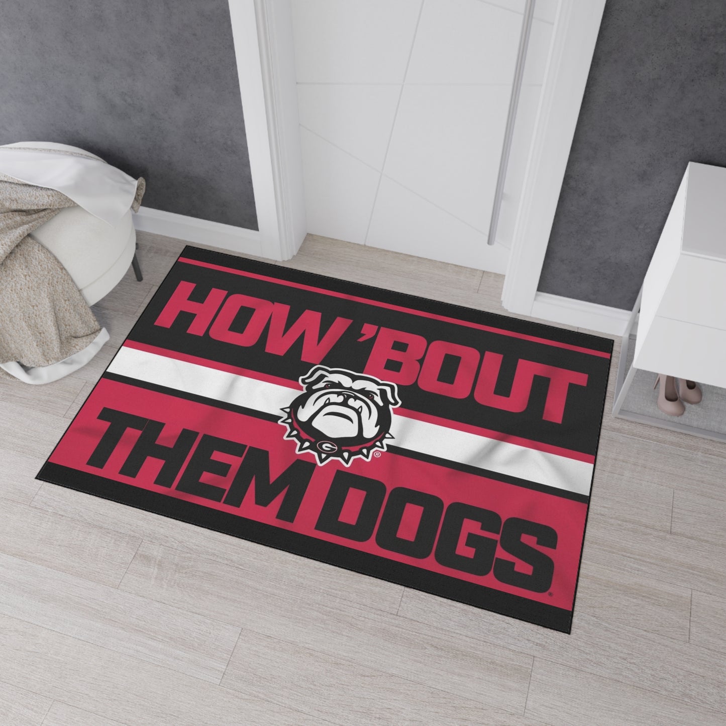 Bulldog-Themed Heavy Duty Floor Mat | Georgia Sports Decor, How Bout Them Bulldogs