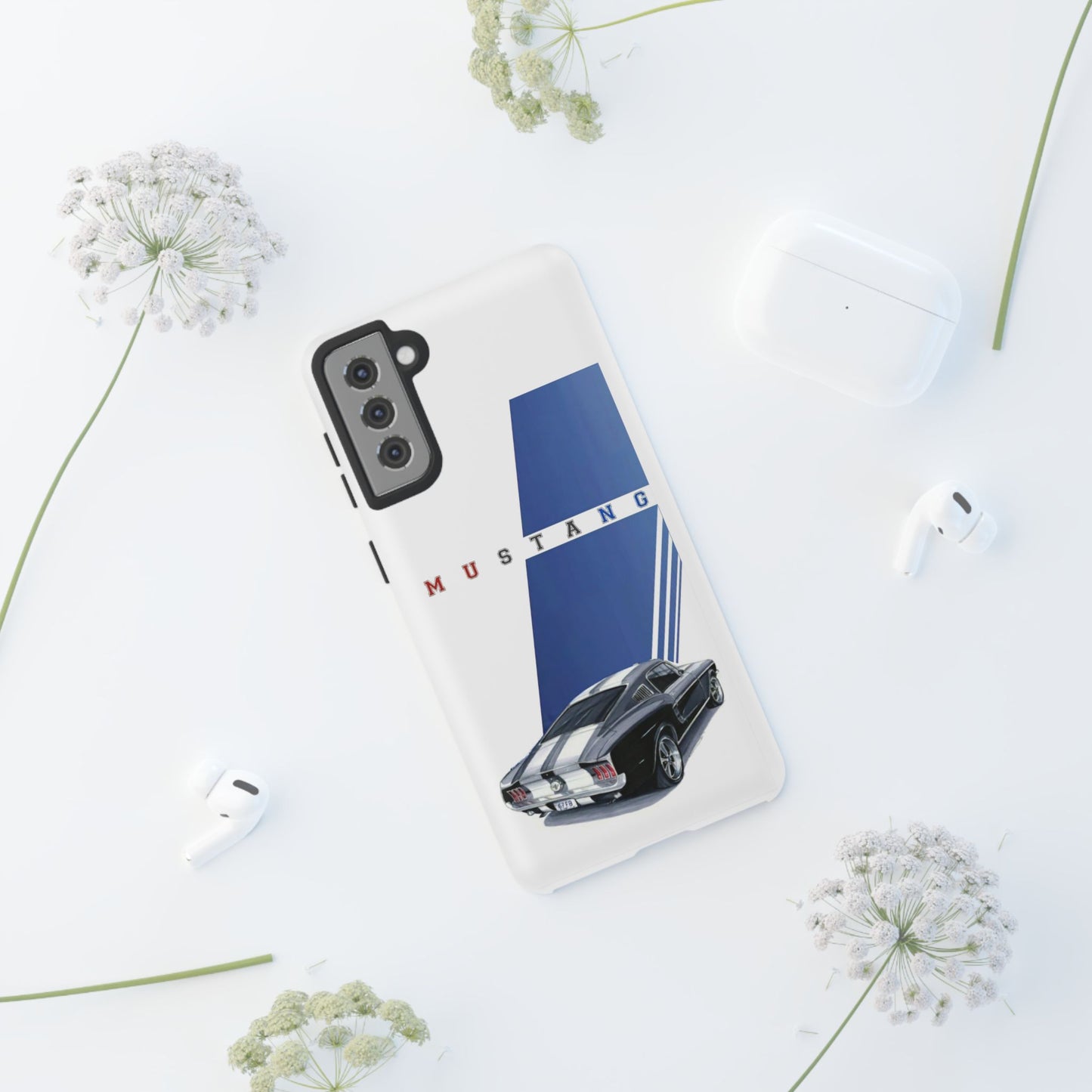 Mustang Car Art Tough Cases For iPhones, Samsung Galaxy and Google Pixel