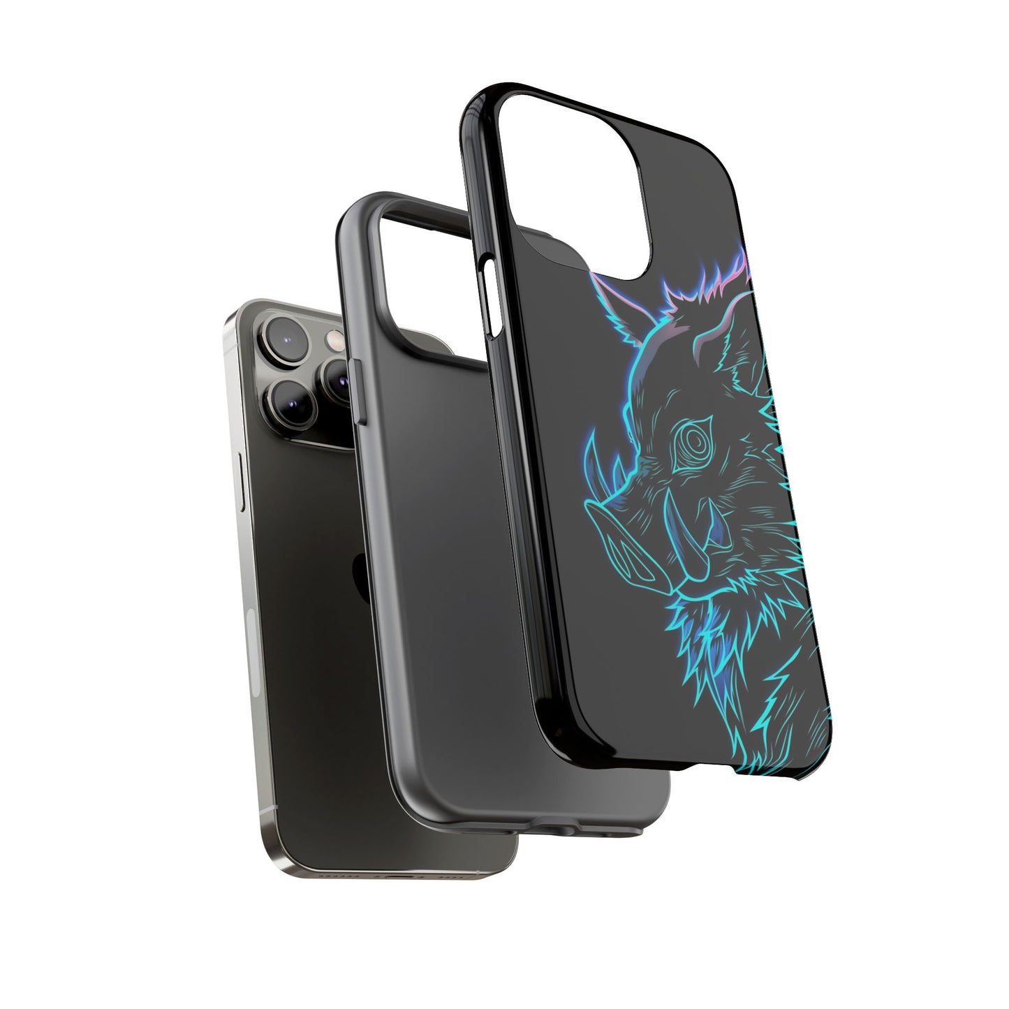 Tough Cases For iPhone, Galaxy, Anime Hashibira Beast Slayer Neon Design