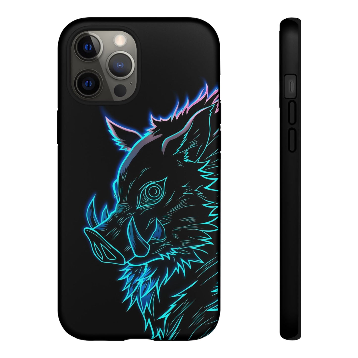 Tough Cases For iPhone, Galaxy, Anime Hashibira Beast Slayer Neon Design