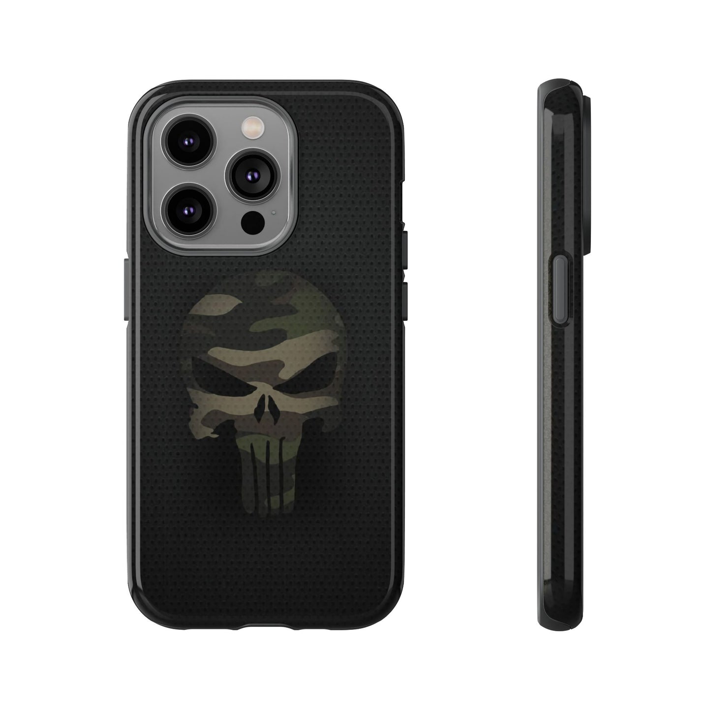Camo Green Tough Case For iPhone, Samsung Galaxy, Jake Skull Punisher Graphic