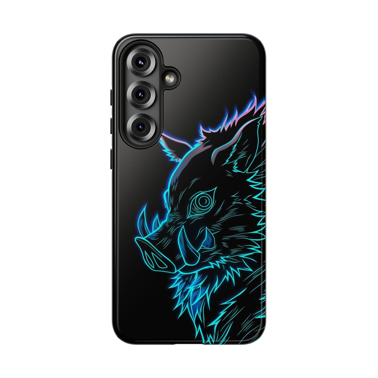 Tough Cases For iPhone, Galaxy, Anime Hashibira Beast Slayer Neon Design