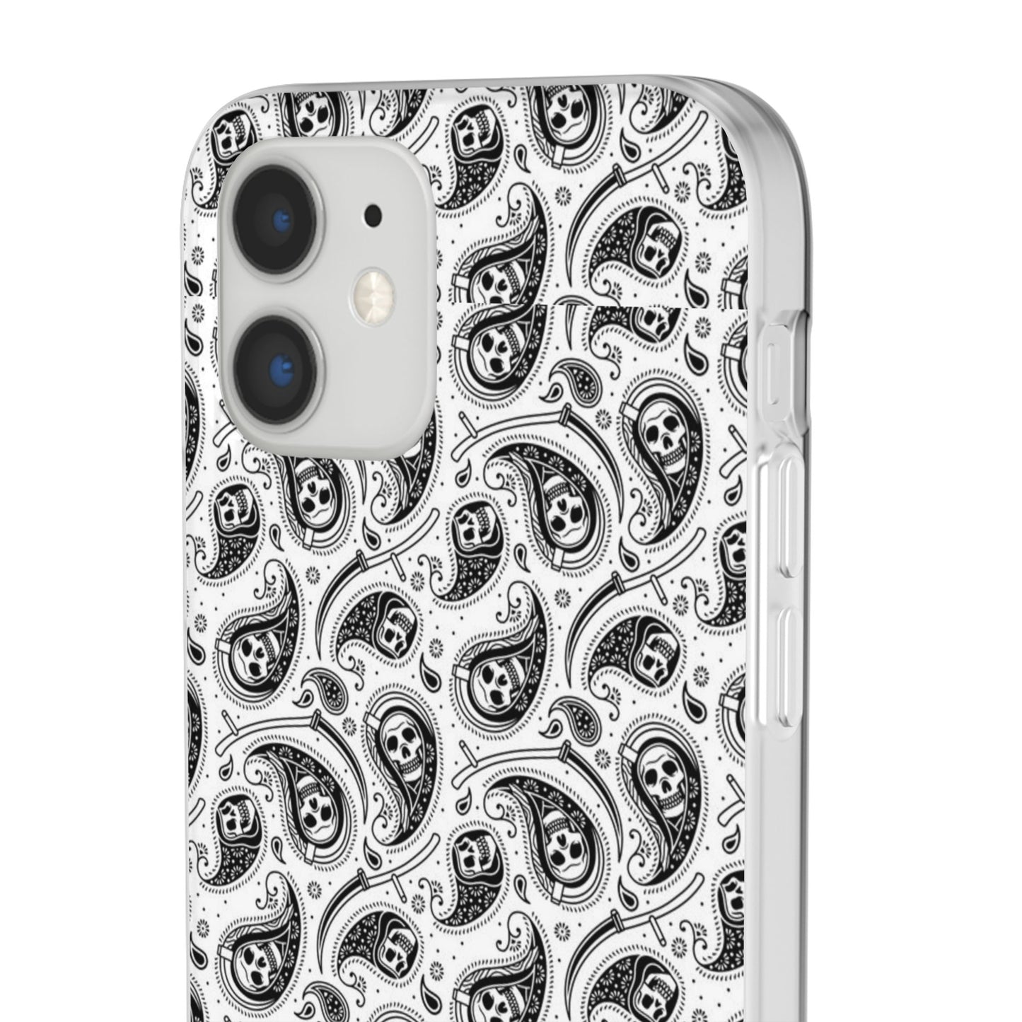 Skull Paisley Pattern Phone Case TPU Soft Flexi Case for iPhones