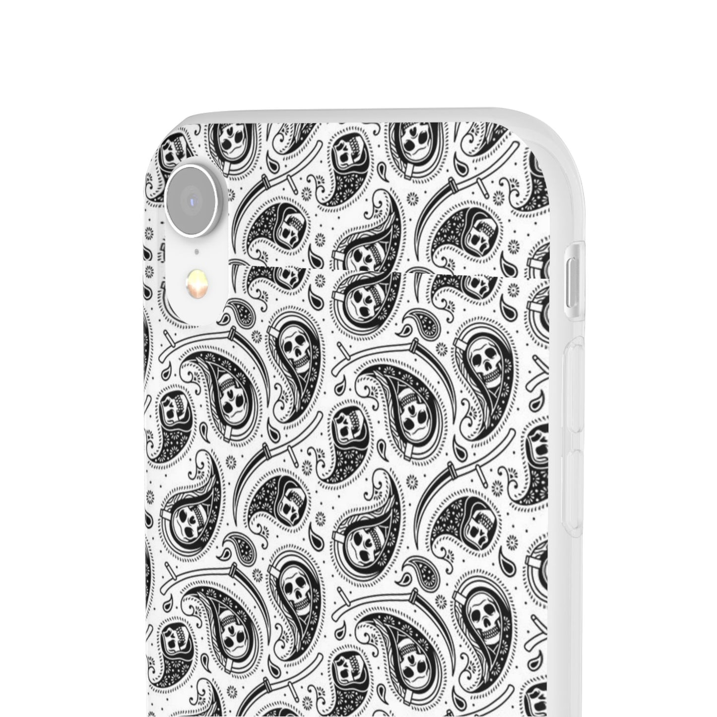 Skull Paisley Pattern Phone Case TPU Soft Flexi Case for iPhones