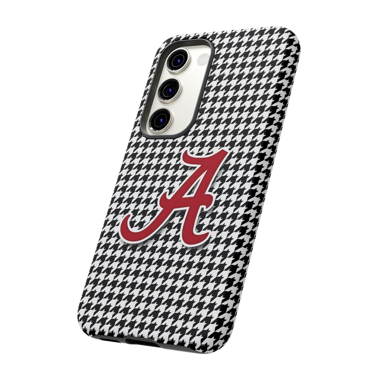 Alabama Houndstooth Phone Case, Tough Cases, College RTR Fan Gear, Initial A