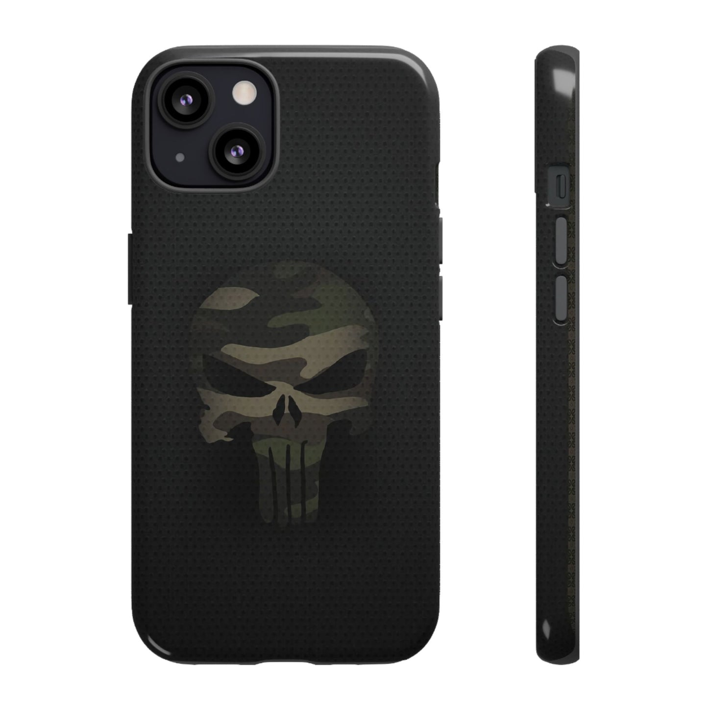Camo Green Tough Case For iPhone, Samsung Galaxy, Jake Skull Punisher Graphic
