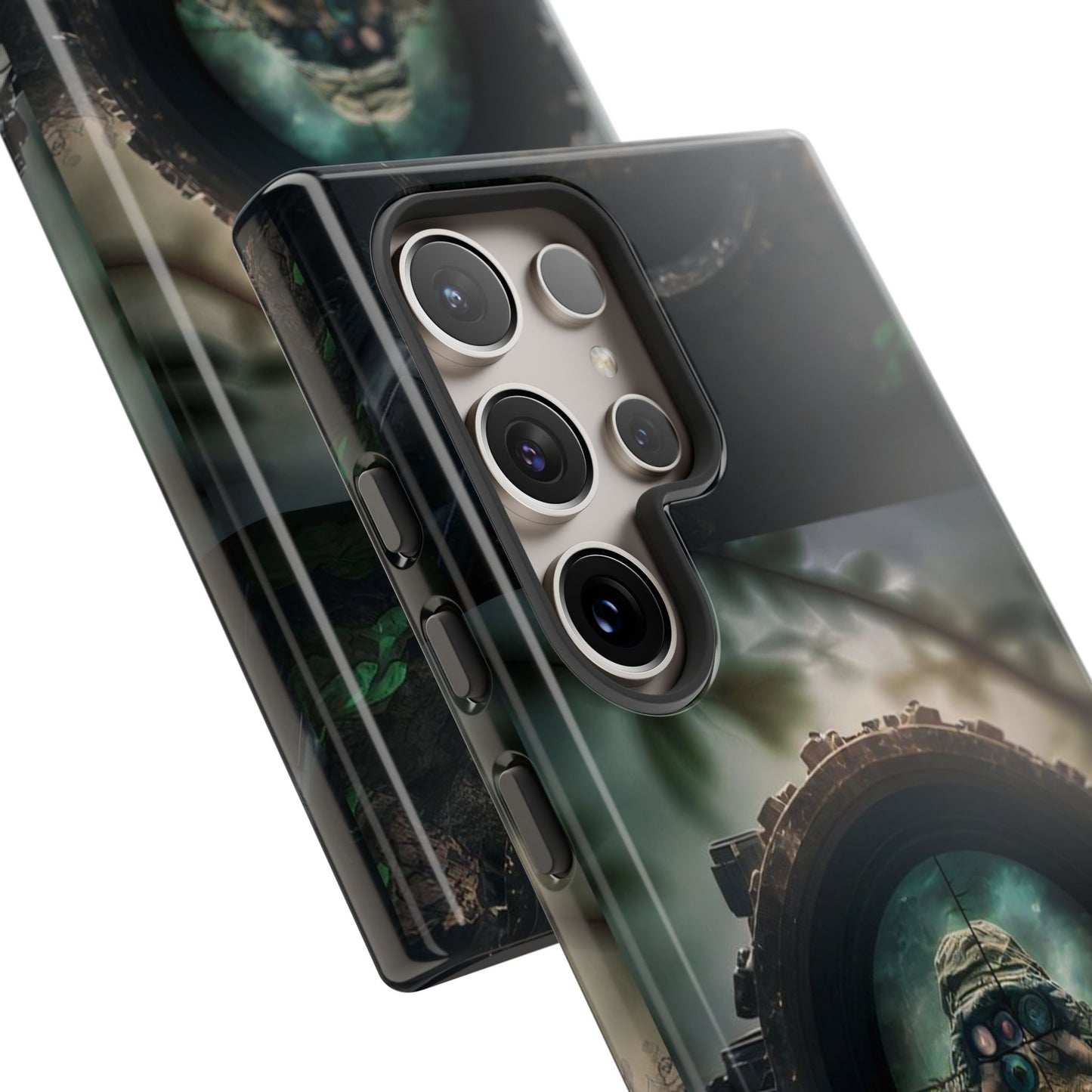 Sniper Scope Soldier Phone Case | Dual Layer Tough Cover  For iPhone