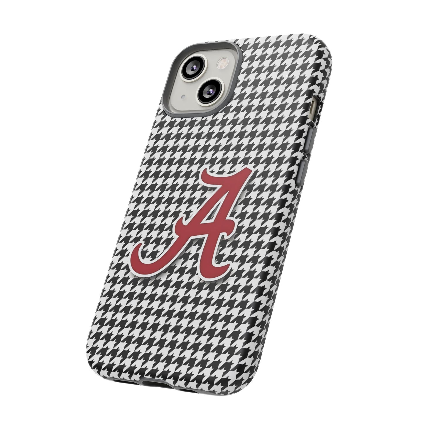 Alabama Houndstooth Phone Case, Tough Cases, College RTR Fan Gear, Initial A