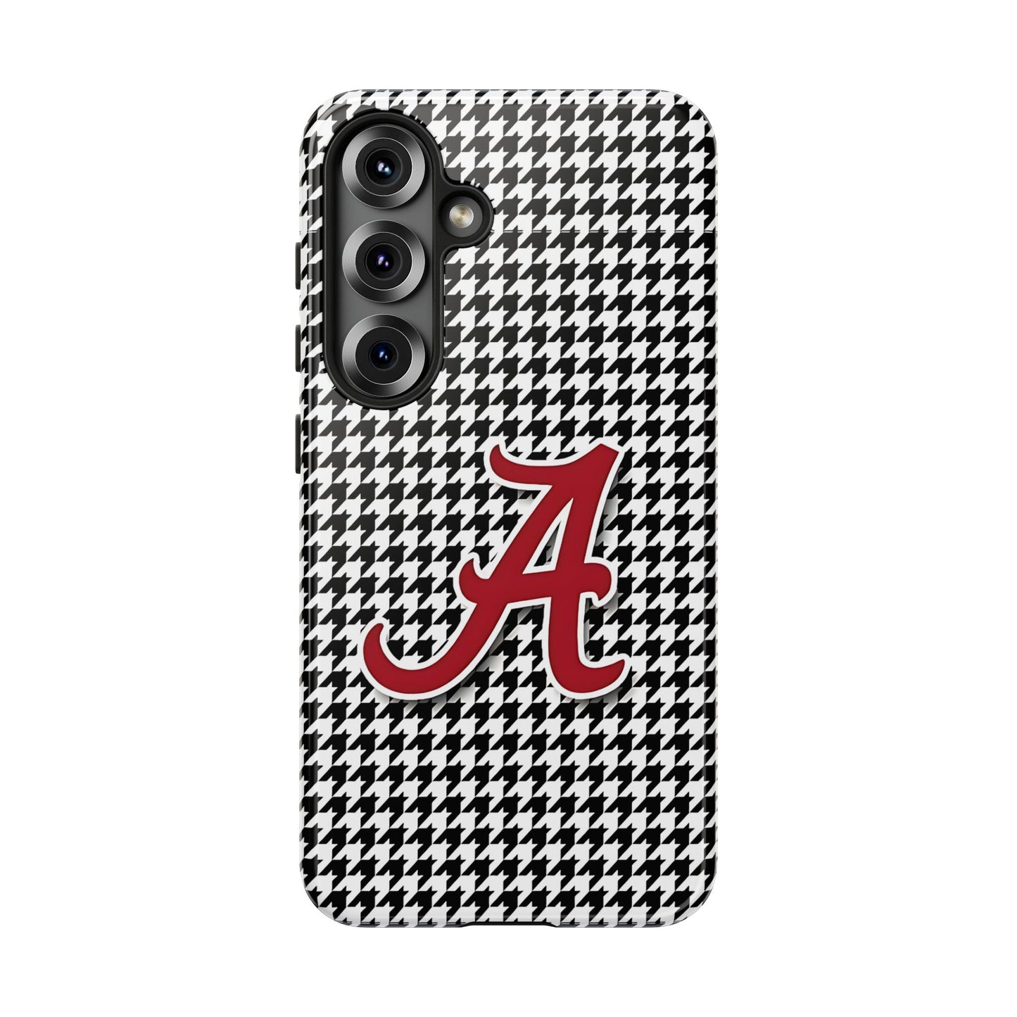 Alabama Houndstooth Phone Case, Tough Cases, College RTR Fan Gear, Initial A