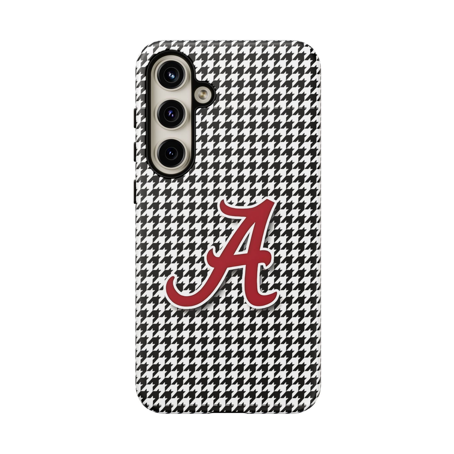 Alabama Houndstooth Phone Case, Tough Cases, College RTR Fan Gear, Initial A