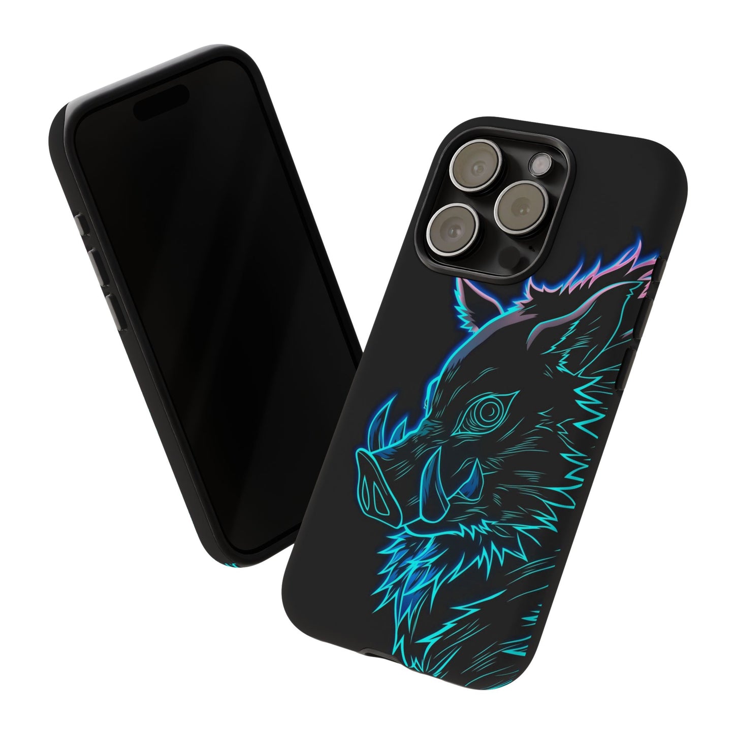 Tough Cases For iPhone, Galaxy, Anime Hashibira Beast Slayer Neon Design