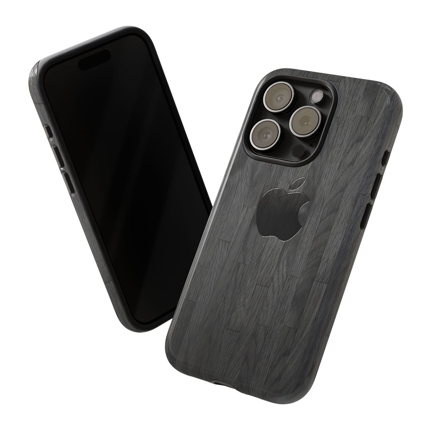 Tough Cases For iPhones, Gray Wood Color Rugged Phone Case