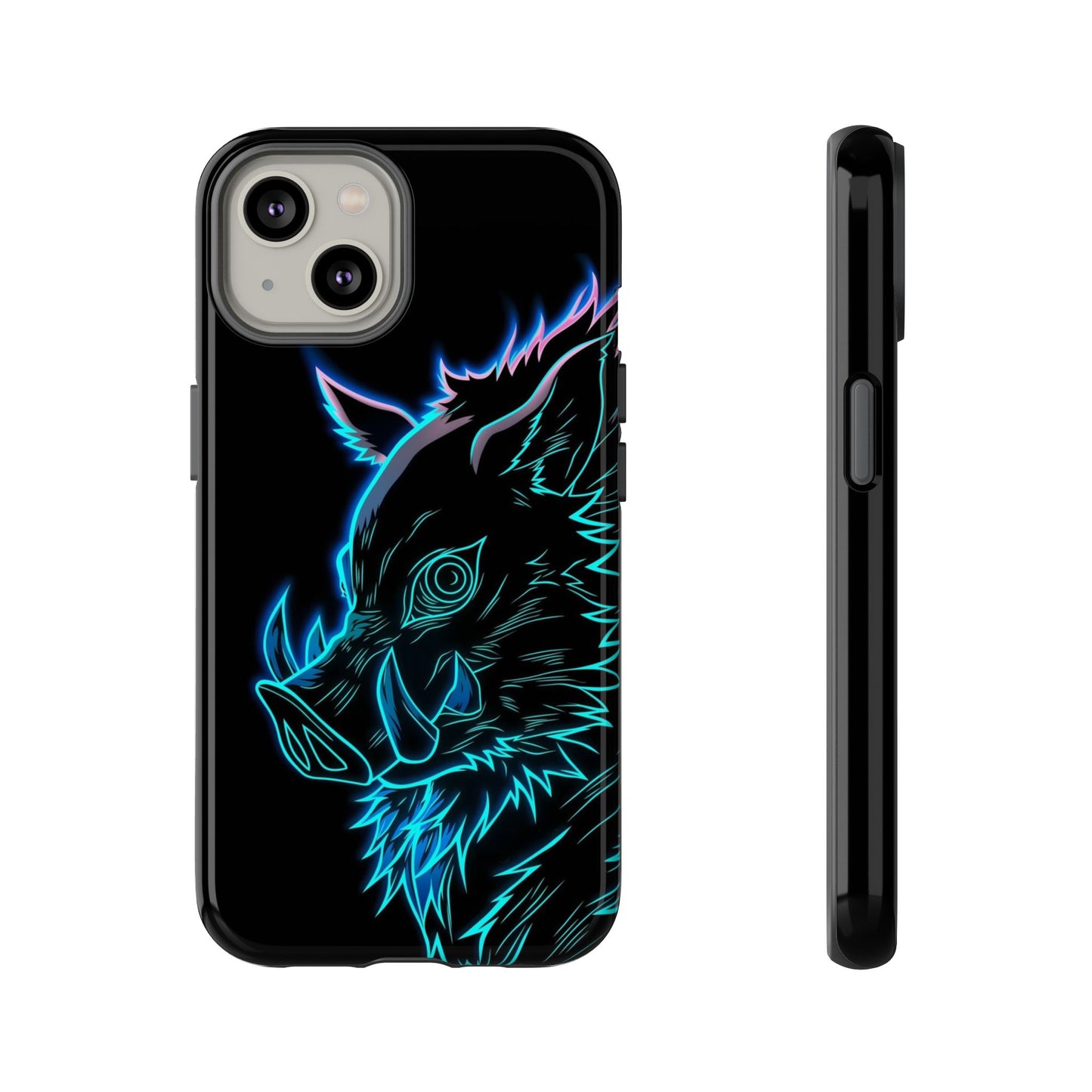 Tough Cases For iPhone, Galaxy, Anime Hashibira Beast Slayer Neon Design
