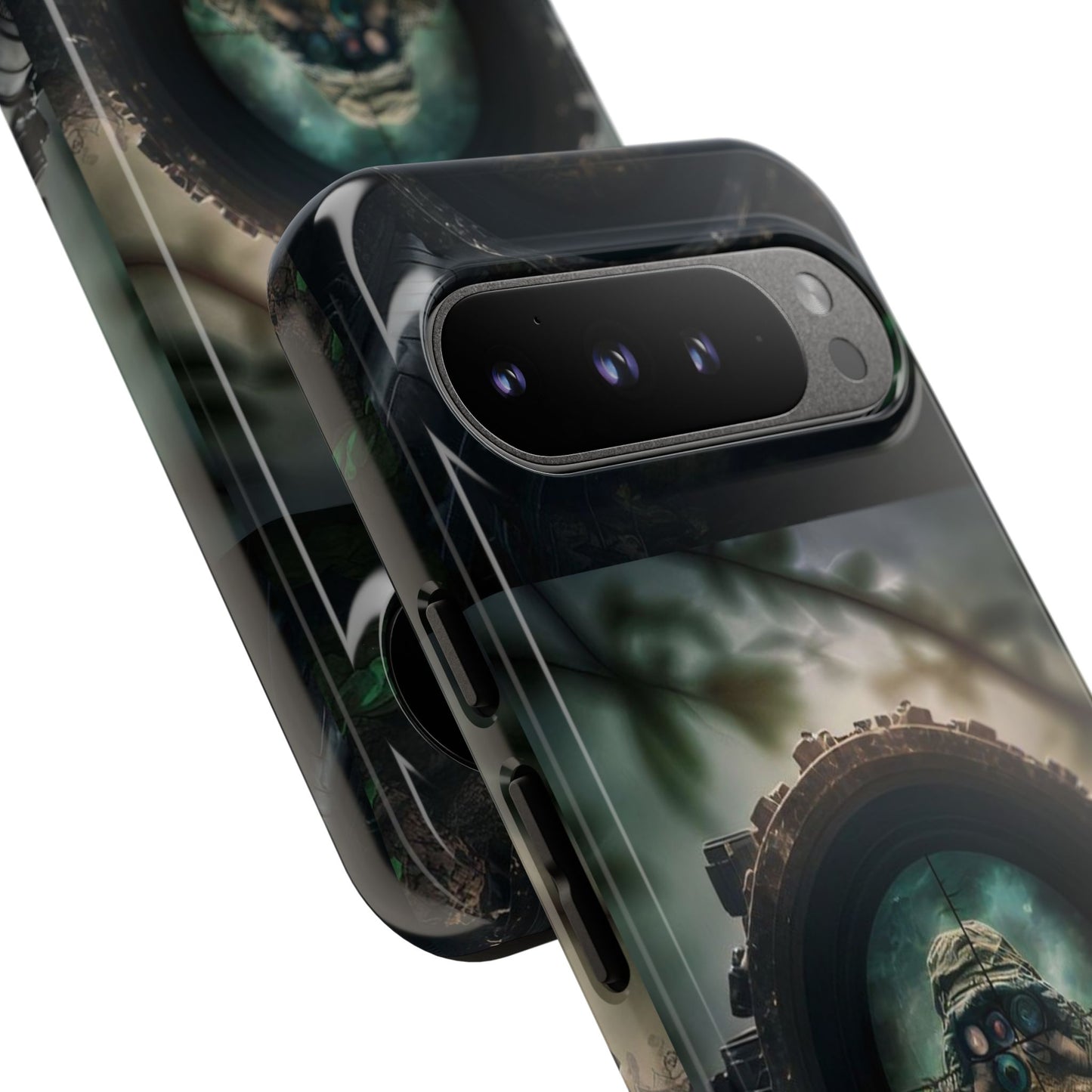 Sniper Scope Soldier Phone Case | Dual Layer Tough Cover  For iPhone