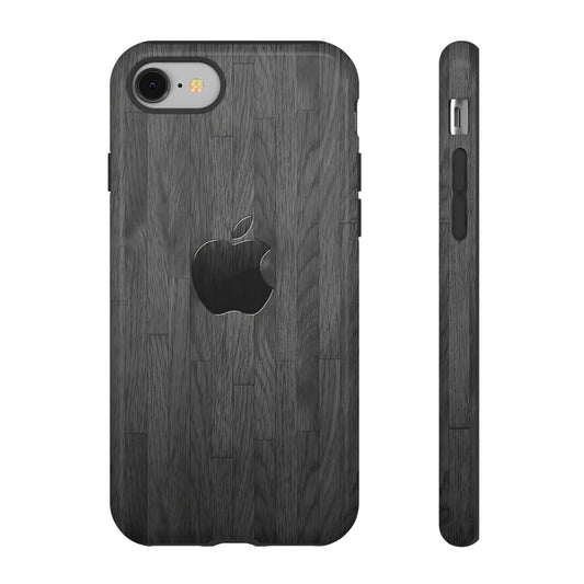 Tough Cases For iPhones, Gray Wood Color Rugged Phone Case