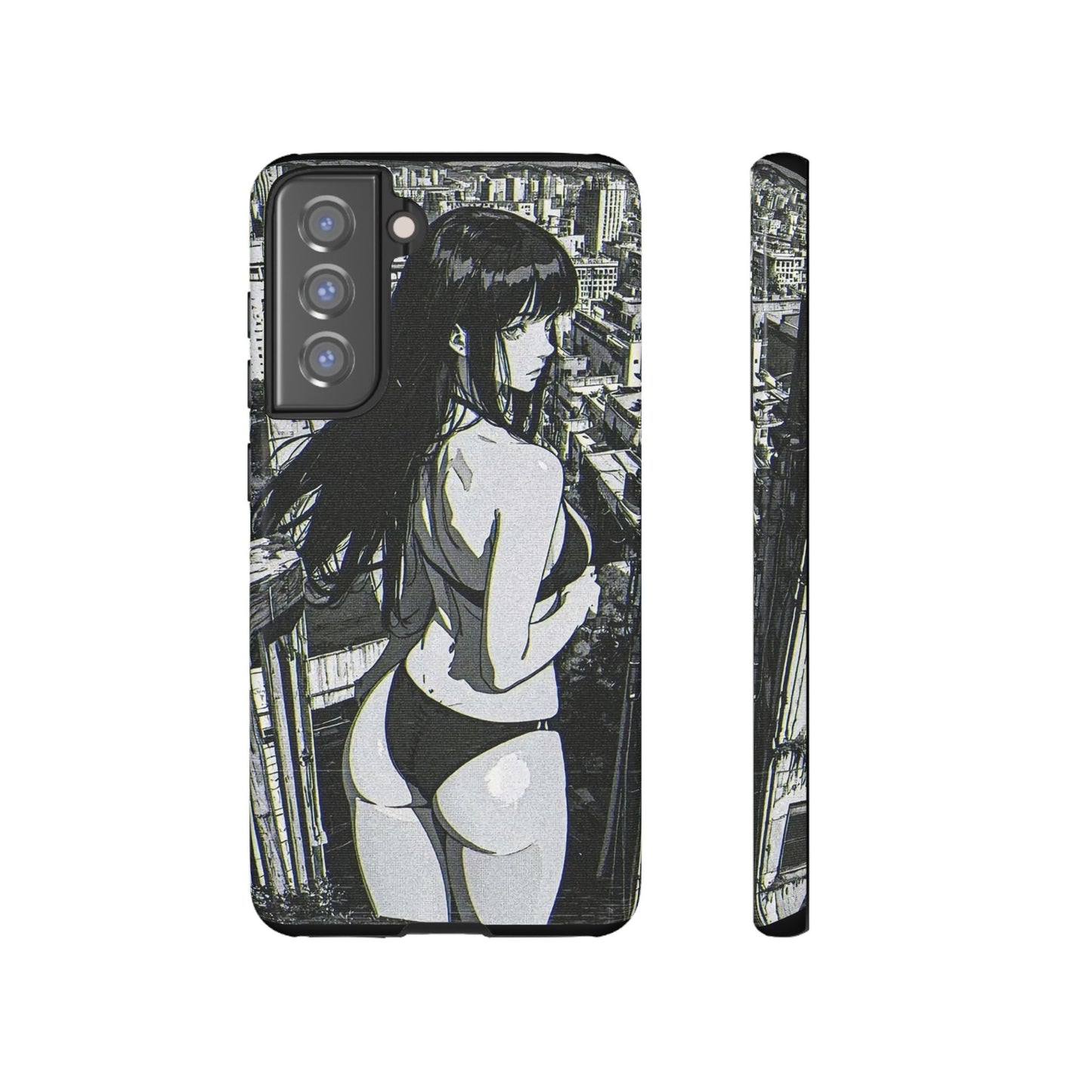 Tough Phone Case, Anime Manga Girl Bikini Design, iPhone, Galaxy, Google Pixel, Hentai Ecchi Art