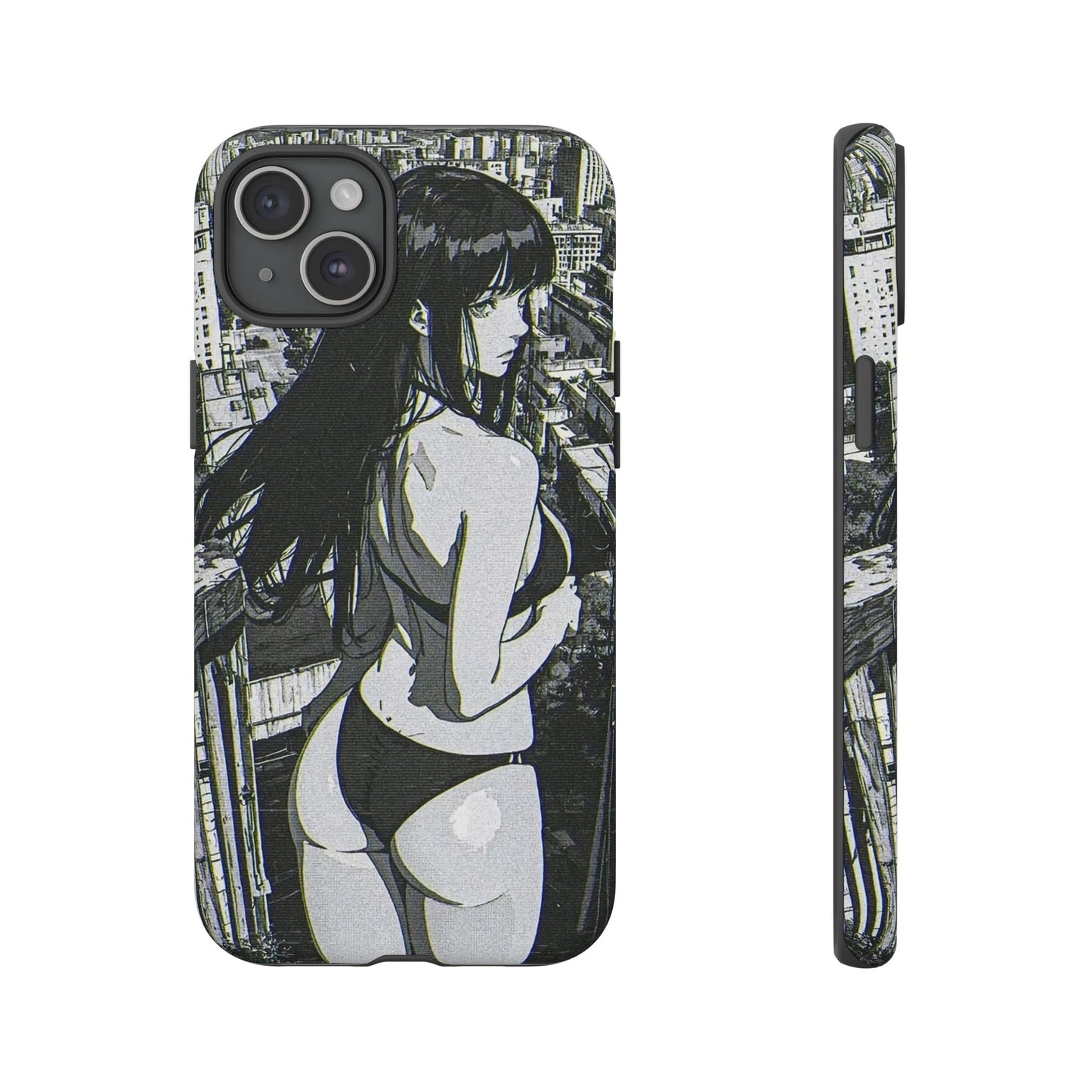 Tough Phone Case, Anime Manga Girl Bikini Design, iPhone, Galaxy, Google Pixel, Hentai Ecchi Art