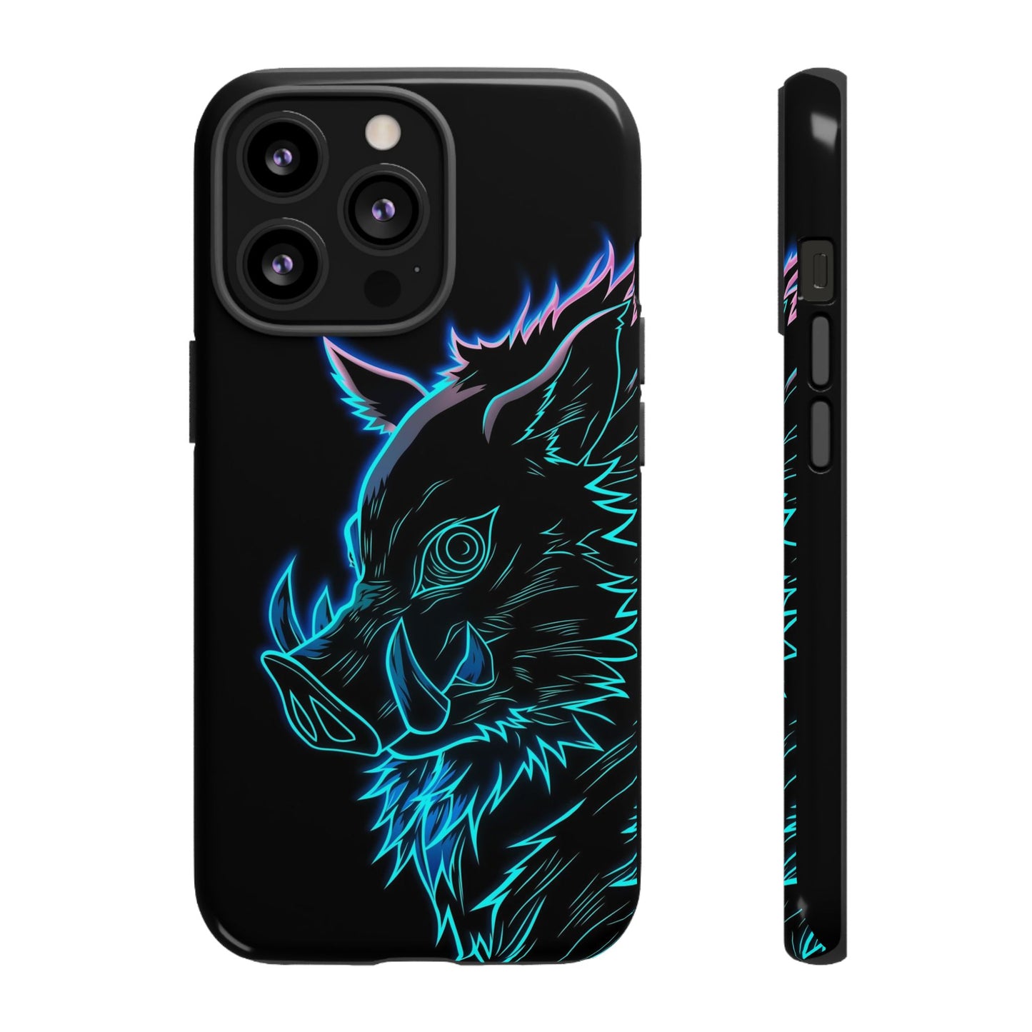 Tough Cases For iPhone, Galaxy, Anime Hashibira Beast Slayer Neon Design