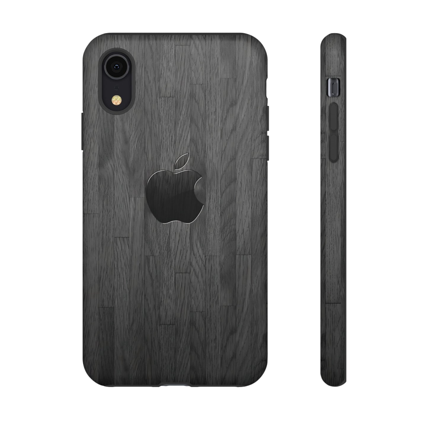 Tough Cases For iPhones, Gray Wood Color Rugged Phone Case