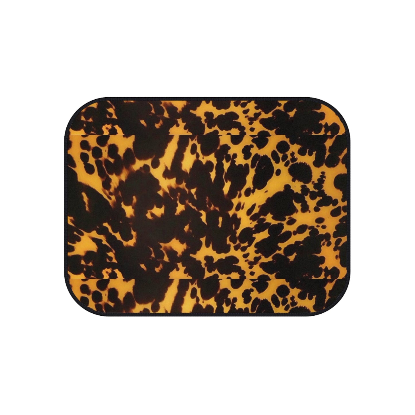 Tortoiseshell Pattern Car Floor Mats Universal Fit Set of 4, Auto Decor